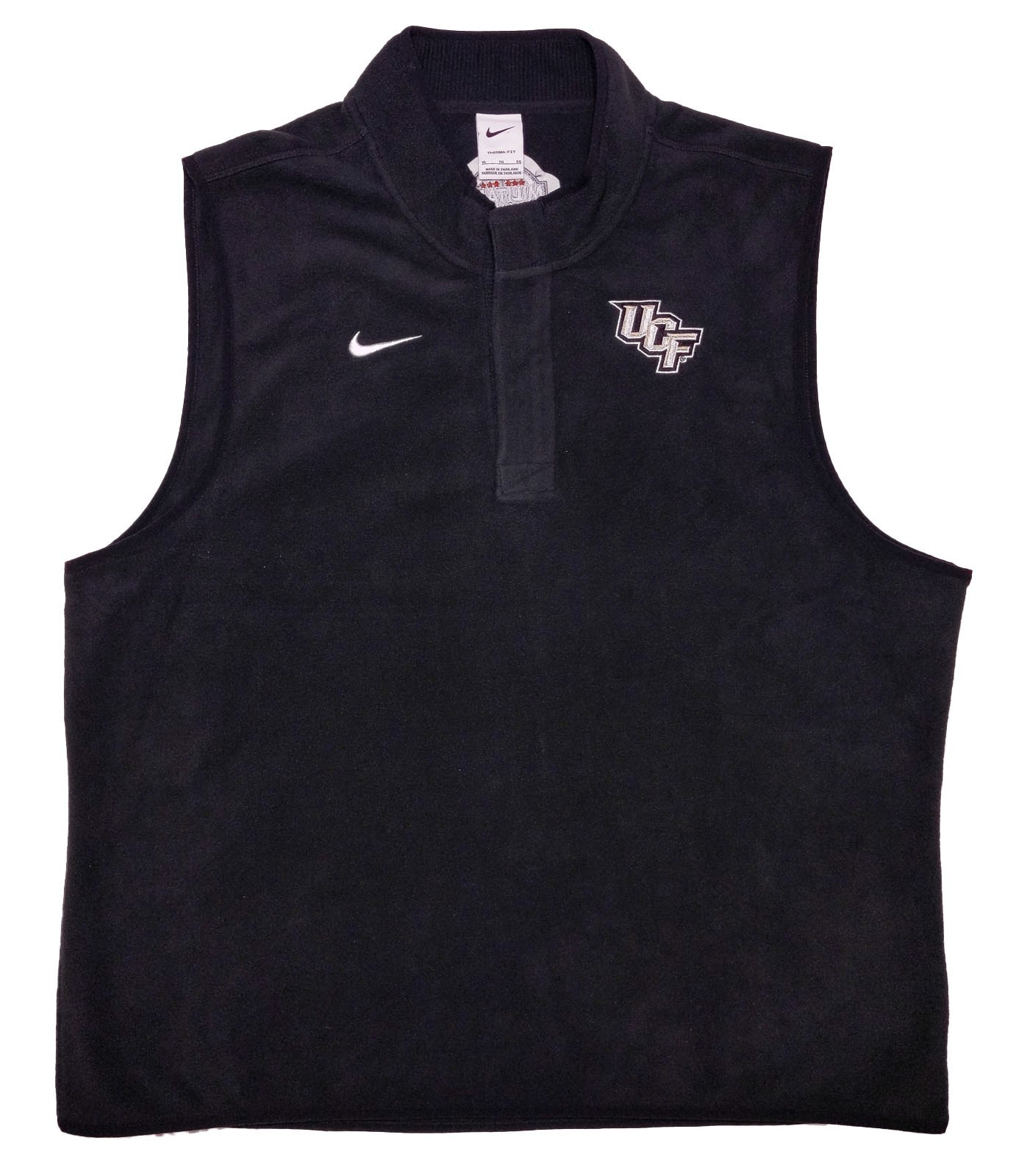 NIKE UCF Knights Fleece Sweater Vest Military Bowl Team Issue Black XL NIKE UCF Knights Fleece Sweater Vest Military Bowl Team Issue Black XL