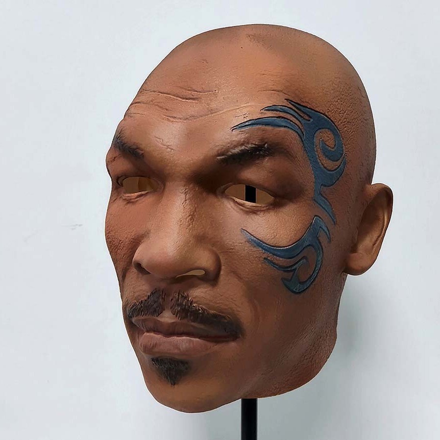 Mike Tyson Iron Mike Latex Mask Halloween Cosplay Party Funny Costume Realistic