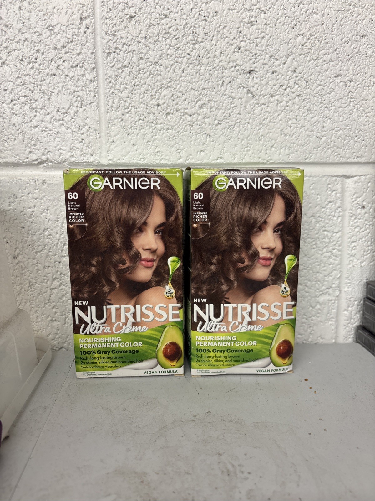 Garnier Nutrisse Nourishing Color Creme , Light Natural Brown 60 (2PK) Vegan Garnier Nutrisse Nourishing Color Creme , Light Natural Brown 60 (2PK) Vegan
