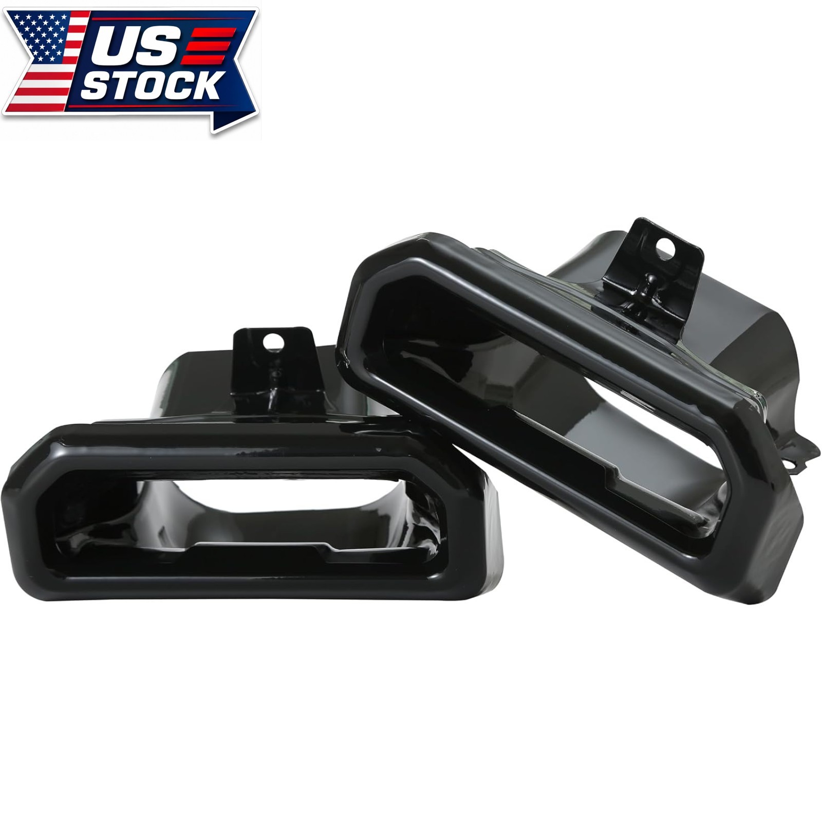 Pair(2) Exhaust Bezels Gloss Black For 2019-2024 Chevy Silverado GMC Sierra 1500 Pair(2) Exhaust Bezels Gloss Black For 2019-2024 Chevy Silverado GMC Sierra 1500
