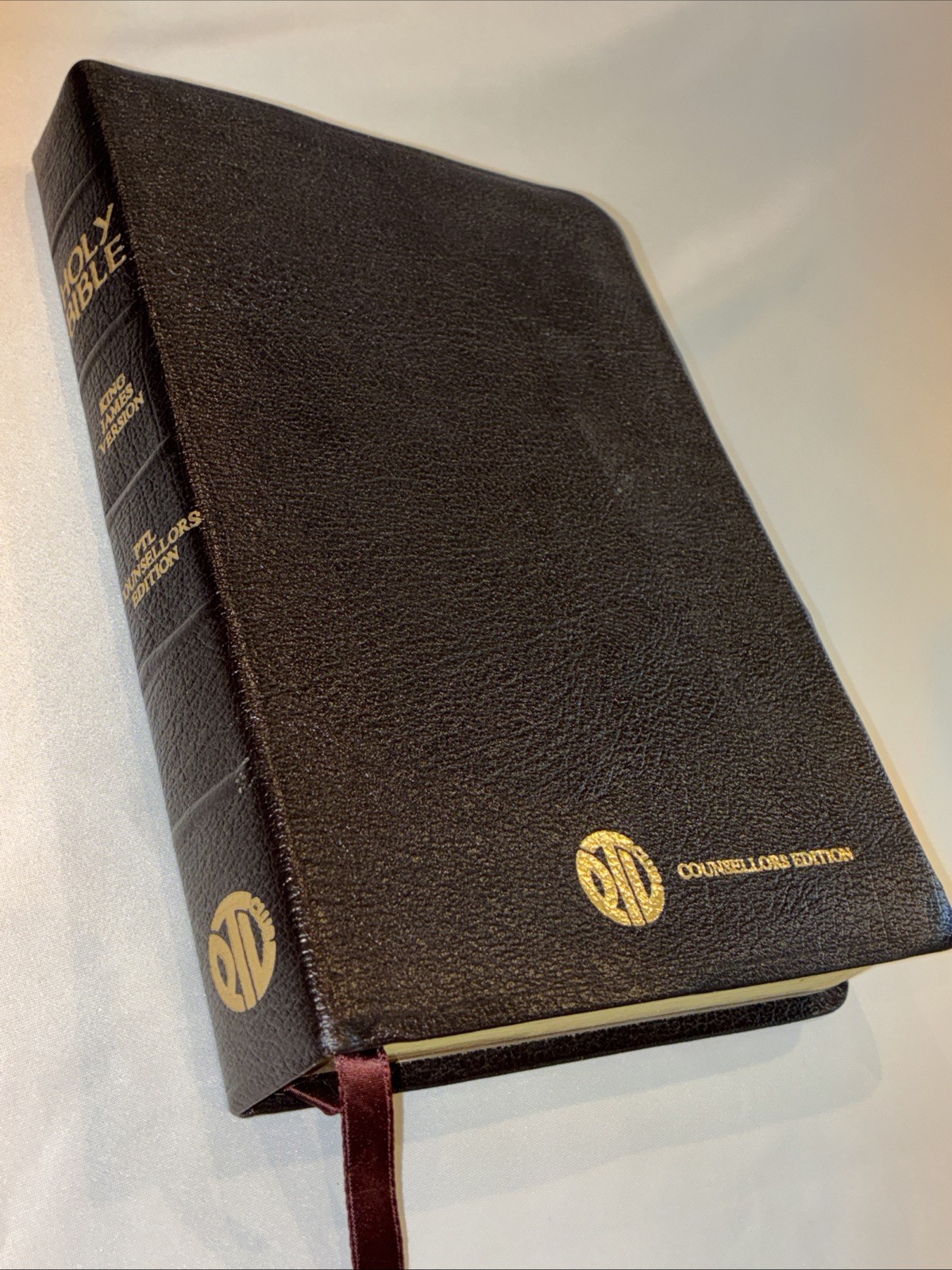 Vintage Thomas Nelson Open Bible KJV Black Gen Leather Very Good Condition 