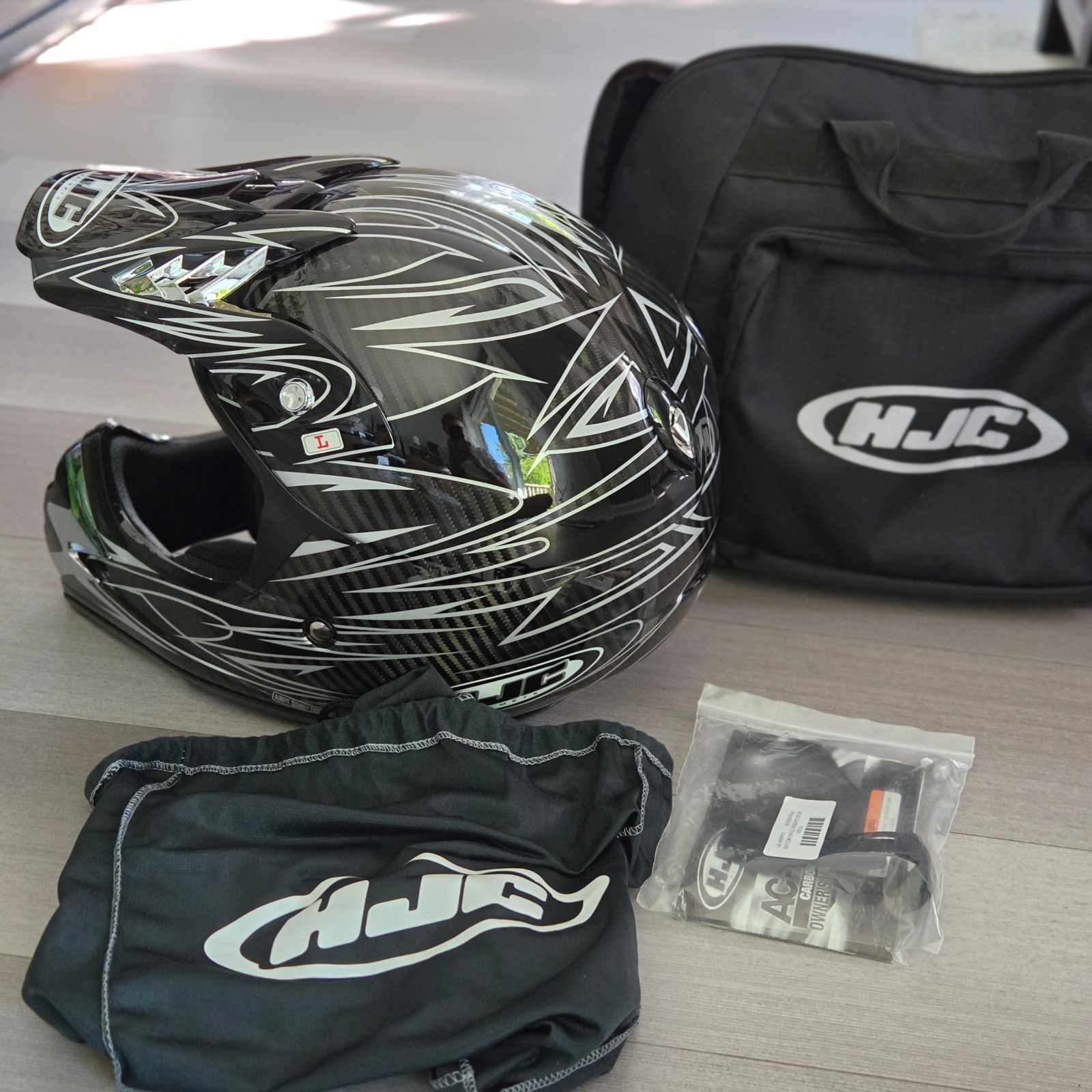 HJC AC-X3 Carbon Titan MC5 Motocross Off-Road Helmet Black Carbon Fiber - Large
