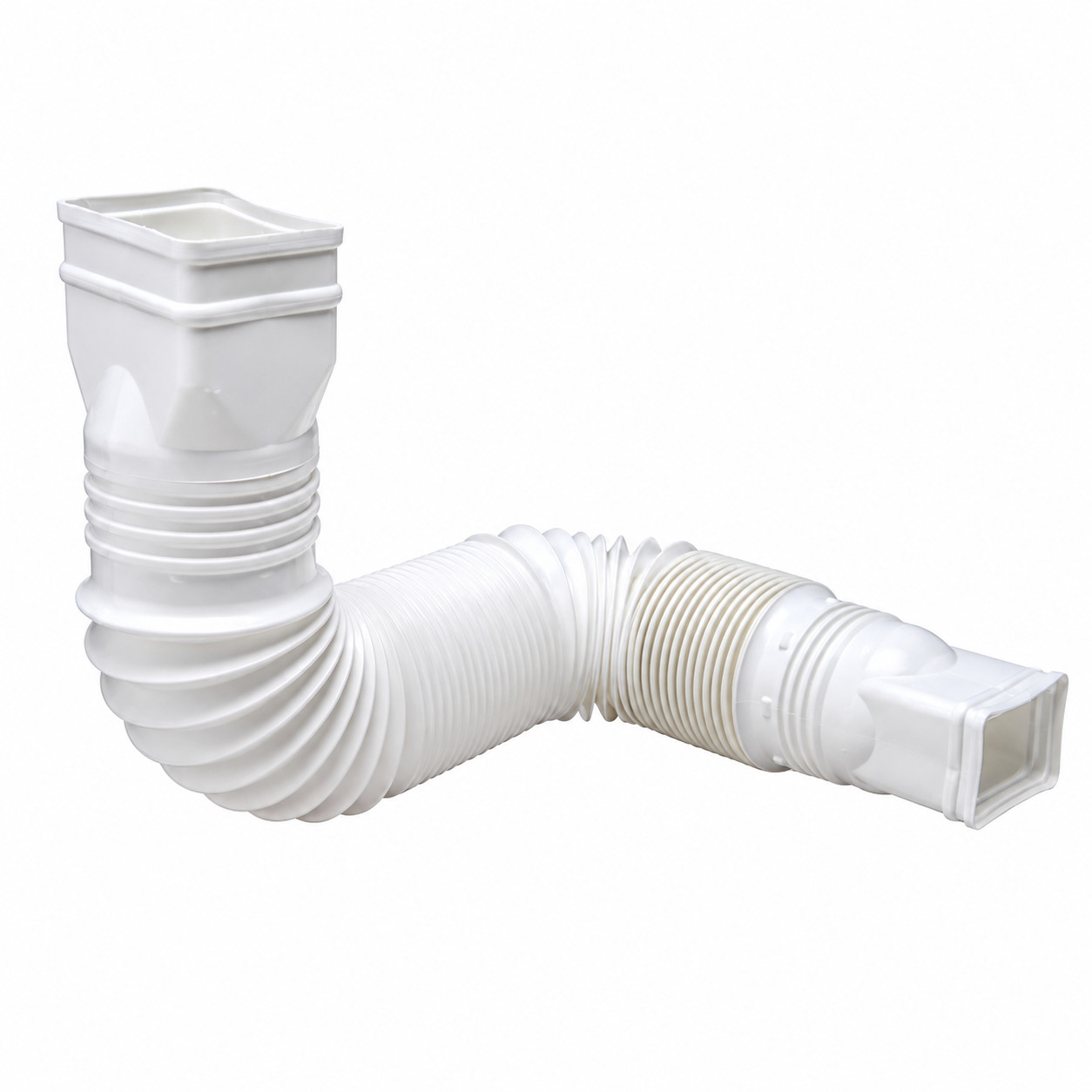 Amerimax Flex A Spout 55 in White Vinyl Downspout Extension – 85010 Rain Gutter