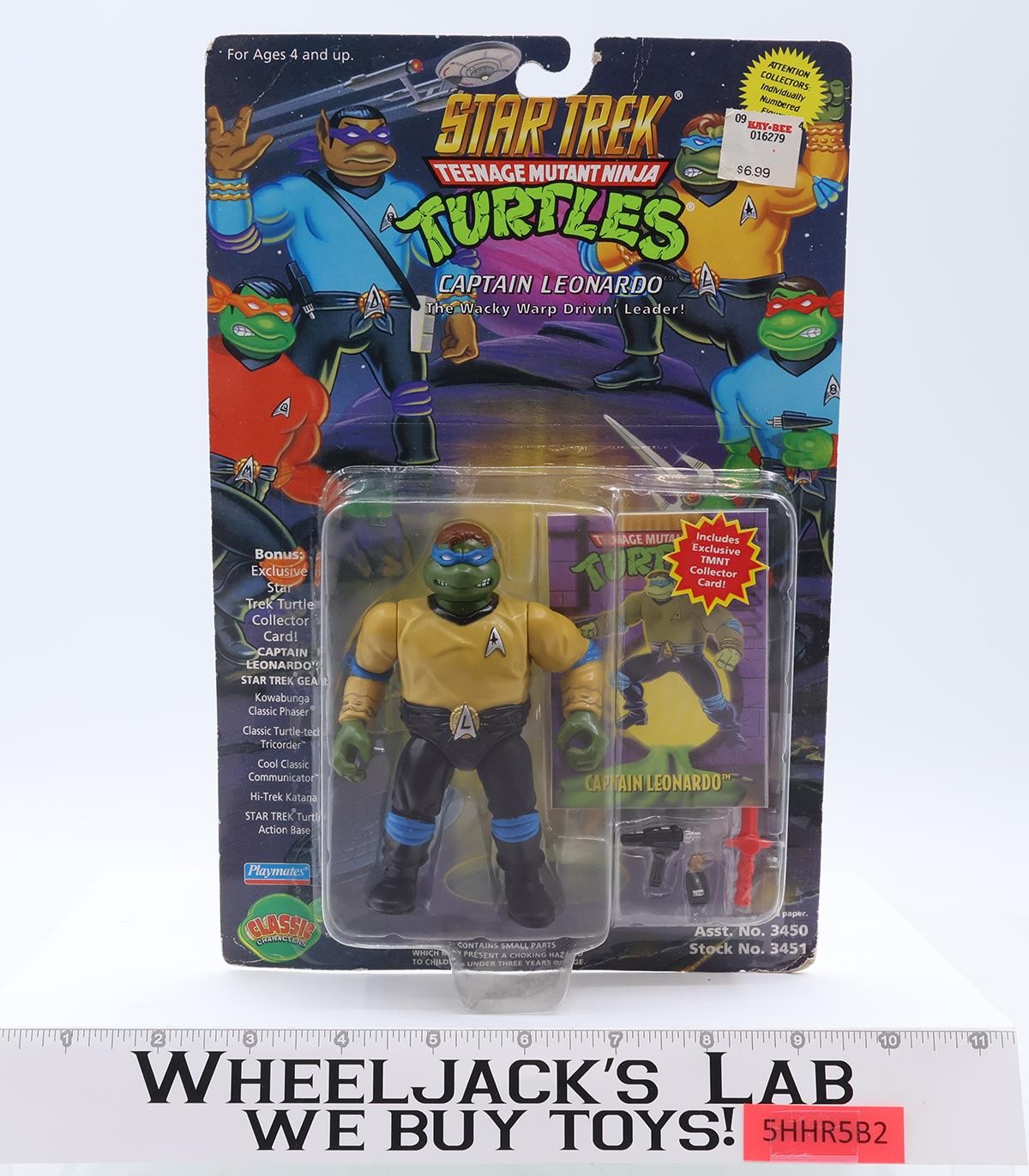 Captain Leonardo Teenage Mutant Ninja Turtle TMNT Star Trek Playmates NEW SEALED