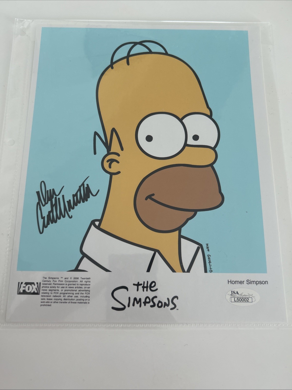 Homer Simpson Autographed Photo 8x10 From The Simpsons Signed