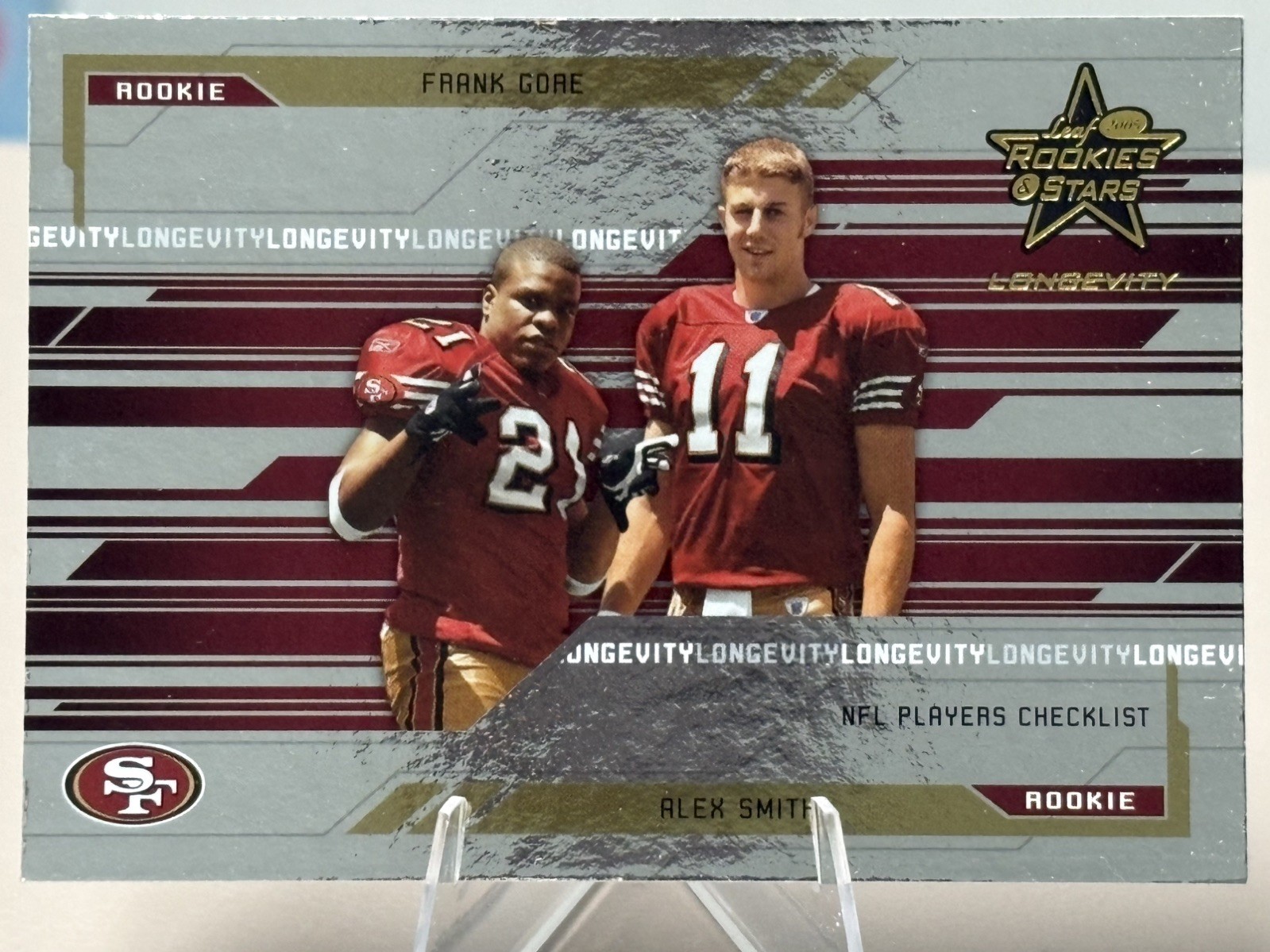 2005 Leaf Rookies & Stars Frank Gore Alex Smith RC Rookie Checklist #97 49ers 2005 Leaf Rookies & Stars Frank Gore Alex Smith RC Rookie Checklist #97 49ers