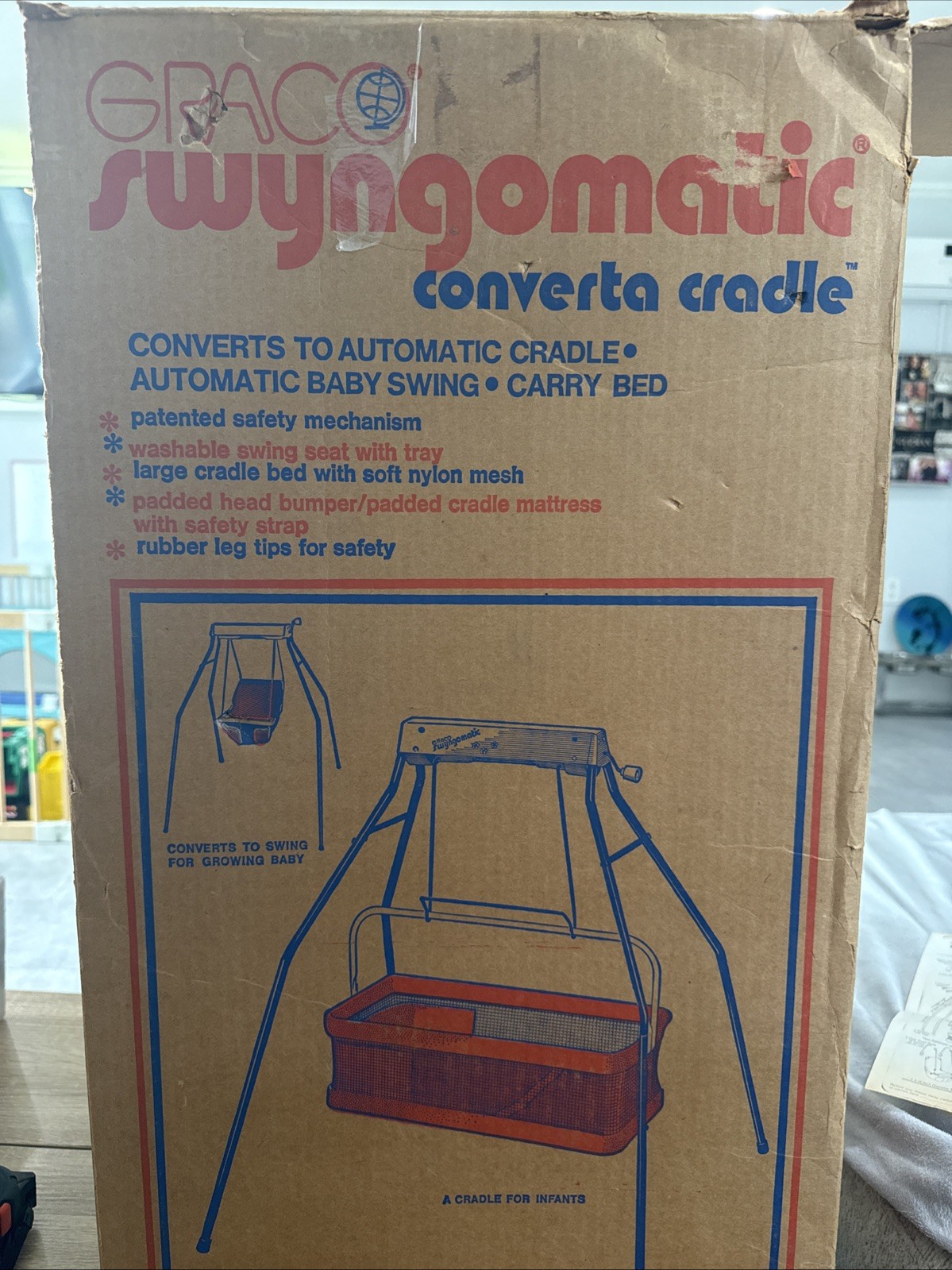 Vintage Rare 1979-1981 Graco Swyngomatic Baby Swing Vinyl Cushion FPNW Vintage Rare 1979-1981 Graco Swyngomatic Baby Swing Vinyl Cushion FPNW