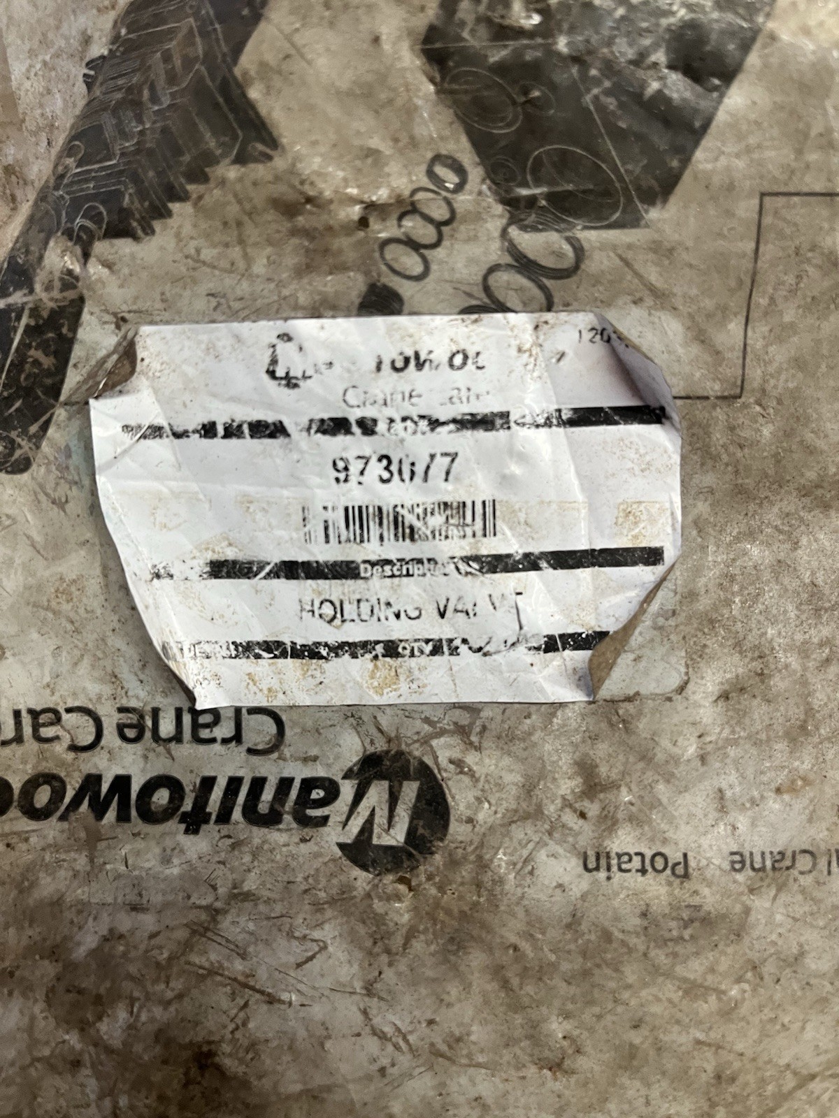 973077 Manitowoc Grove HOLDING VALVE Crane Construction Equipment NOS