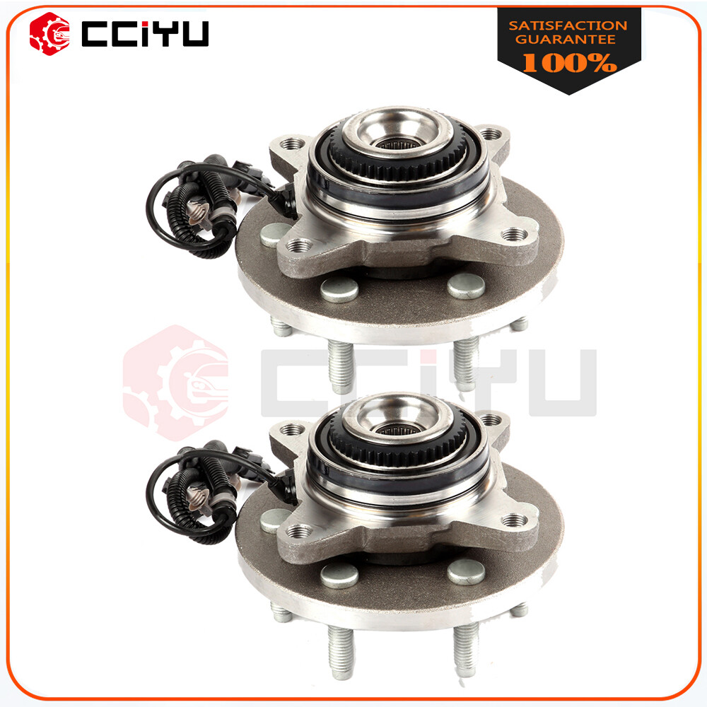 Pair 4WD Front Wheel Hub Bearing For Ford F-150 2011 2012 2013 2014 6 Lugs W/ABS