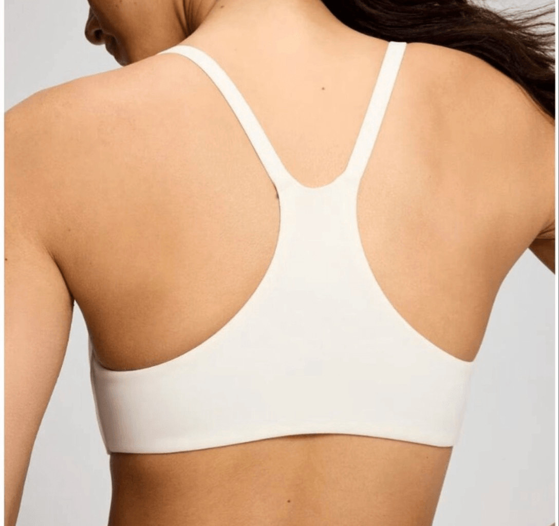 Soma Women\'s Enbliss V-Neck Wireless Racerback Bralette White large NEW