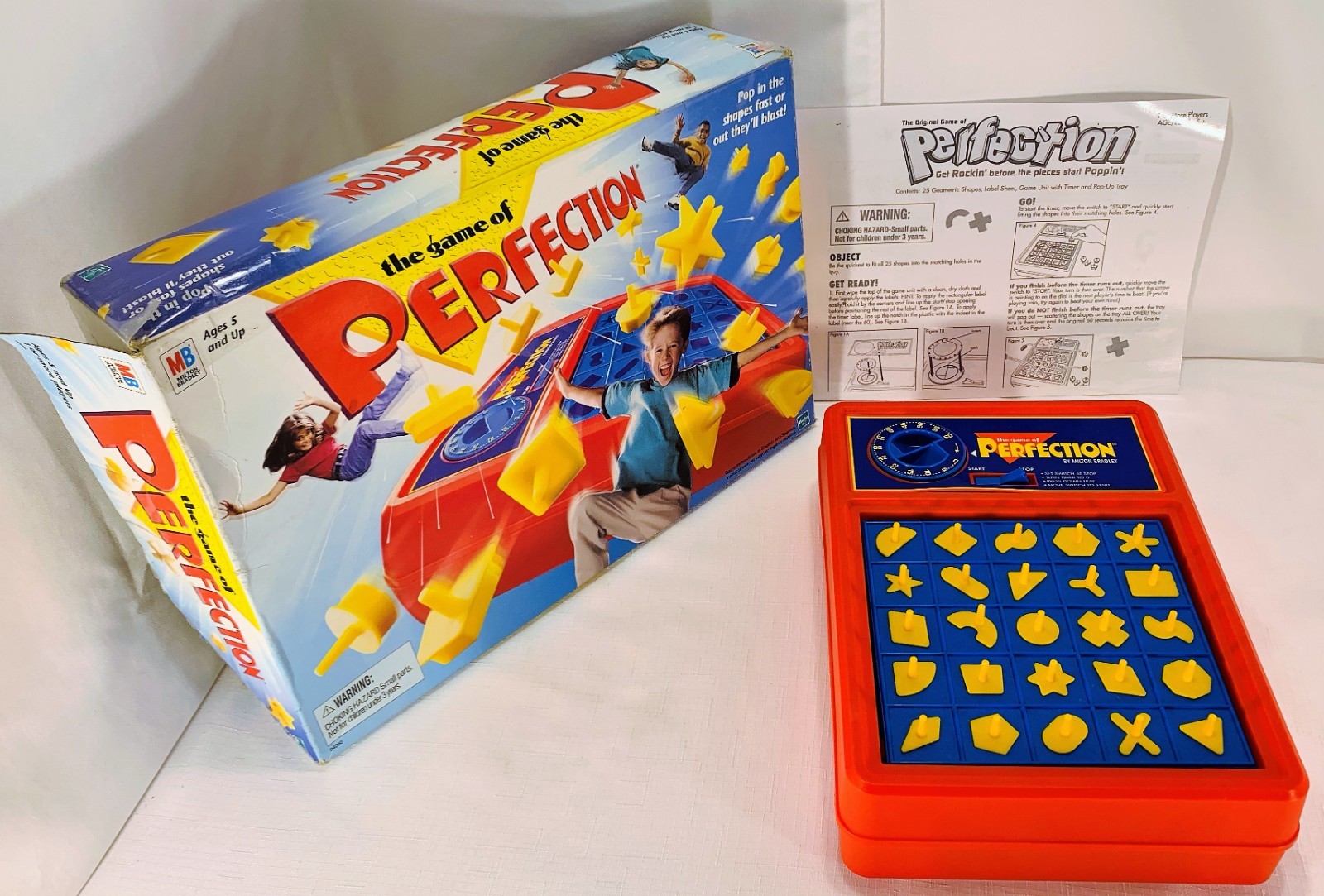 1998 Perfection Game by Milton Bradley Complete, Working in Great Cond 