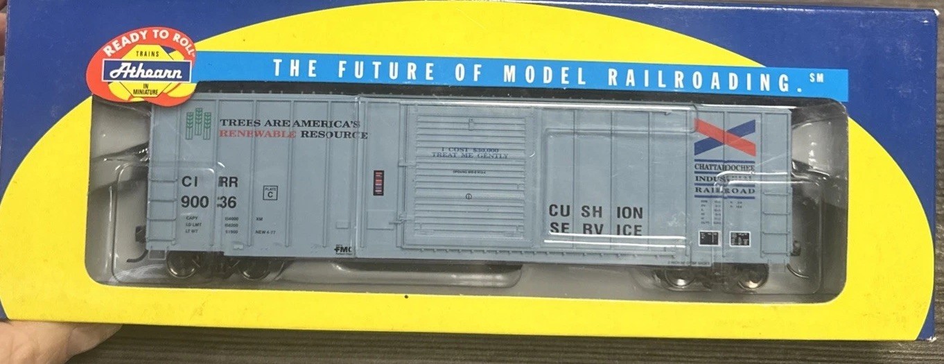 Athearn RTR HO Scale #91419 50’ FMC Box Car Chattacoochee Industrial NIB Athearn RTR HO Scale #91419 50’ FMC Box Car Chattacoochee Industrial NIB
