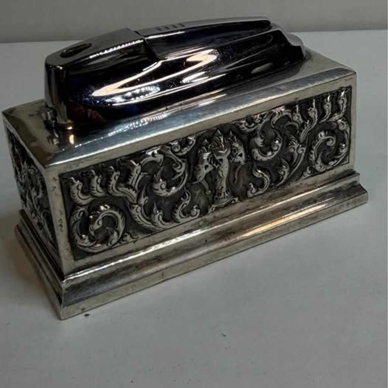 Vintage Sterling Silver 925 Lighter Holder Ronson Varaflame Made in England Vintage Sterling Silver 925 Lighter Holder Ronson Varaflame Made in England