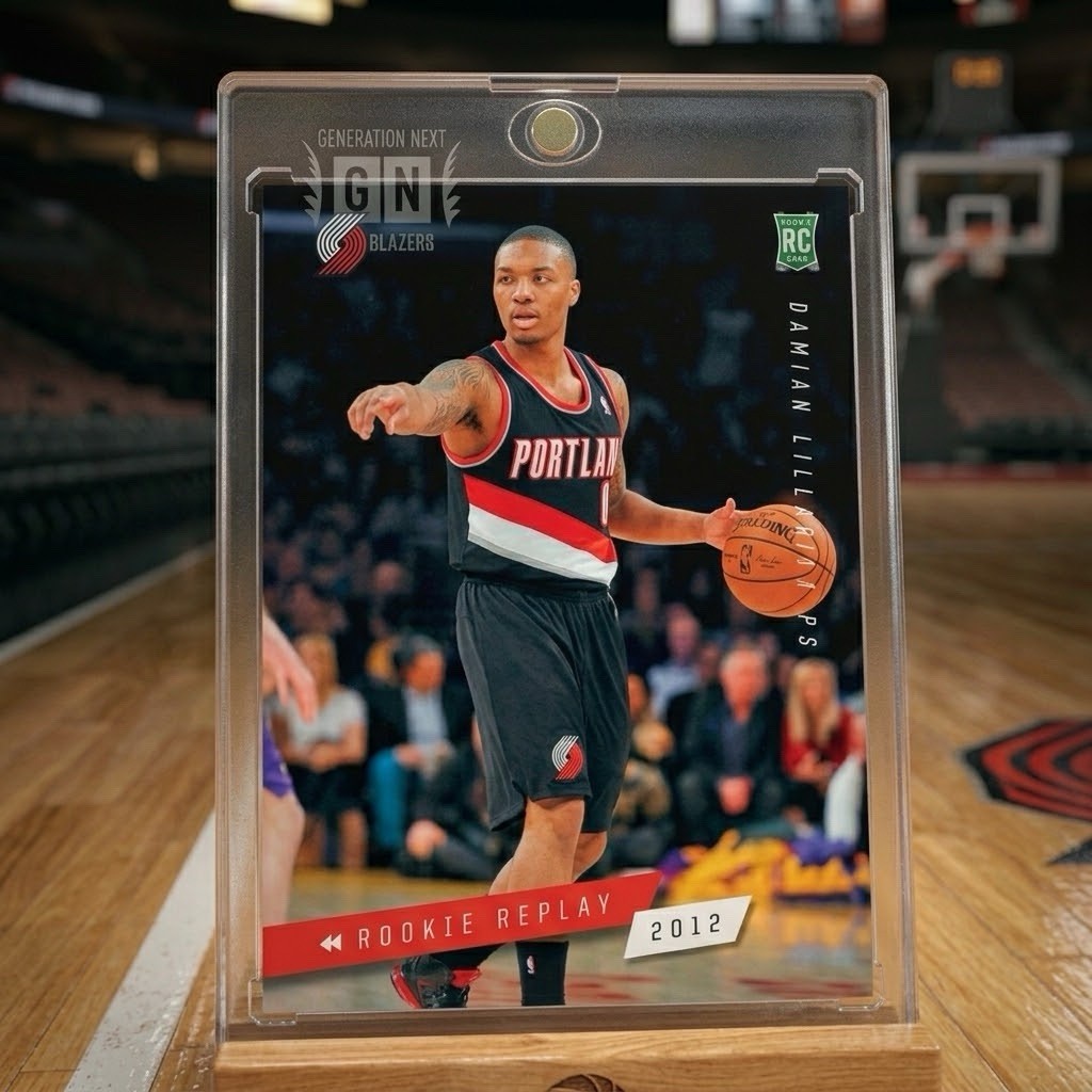 DAMIAN LILLARD 2012 ROOKIE REPLAY TRAILBLAZERS GENERATION NEXT CARD
