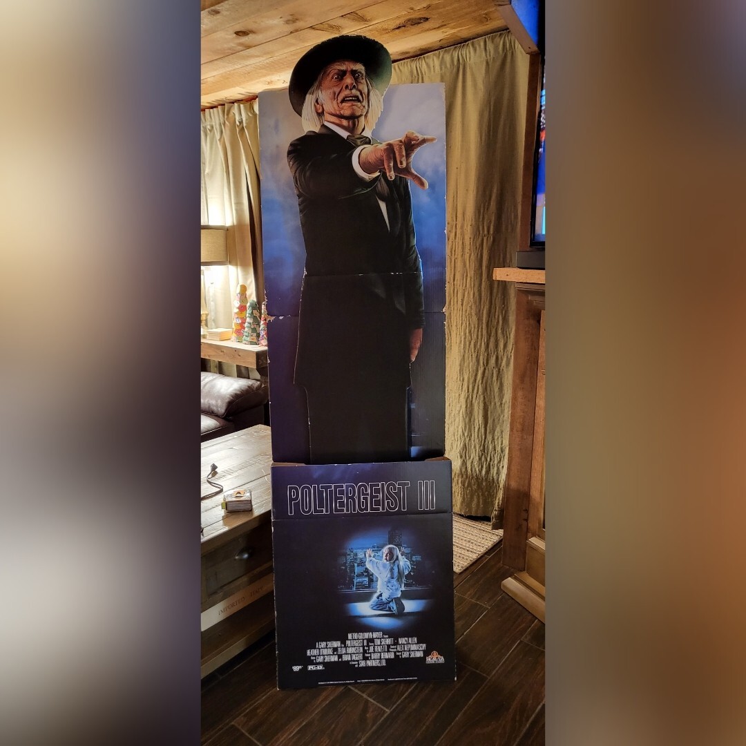 Poltergeist III (1988) AUTHENTIC RARE Movie Standee 6 Feet tall 36 Years old Poltergeist III (1988) AUTHENTIC RARE Movie Standee 6 Feet tall 36 Years old