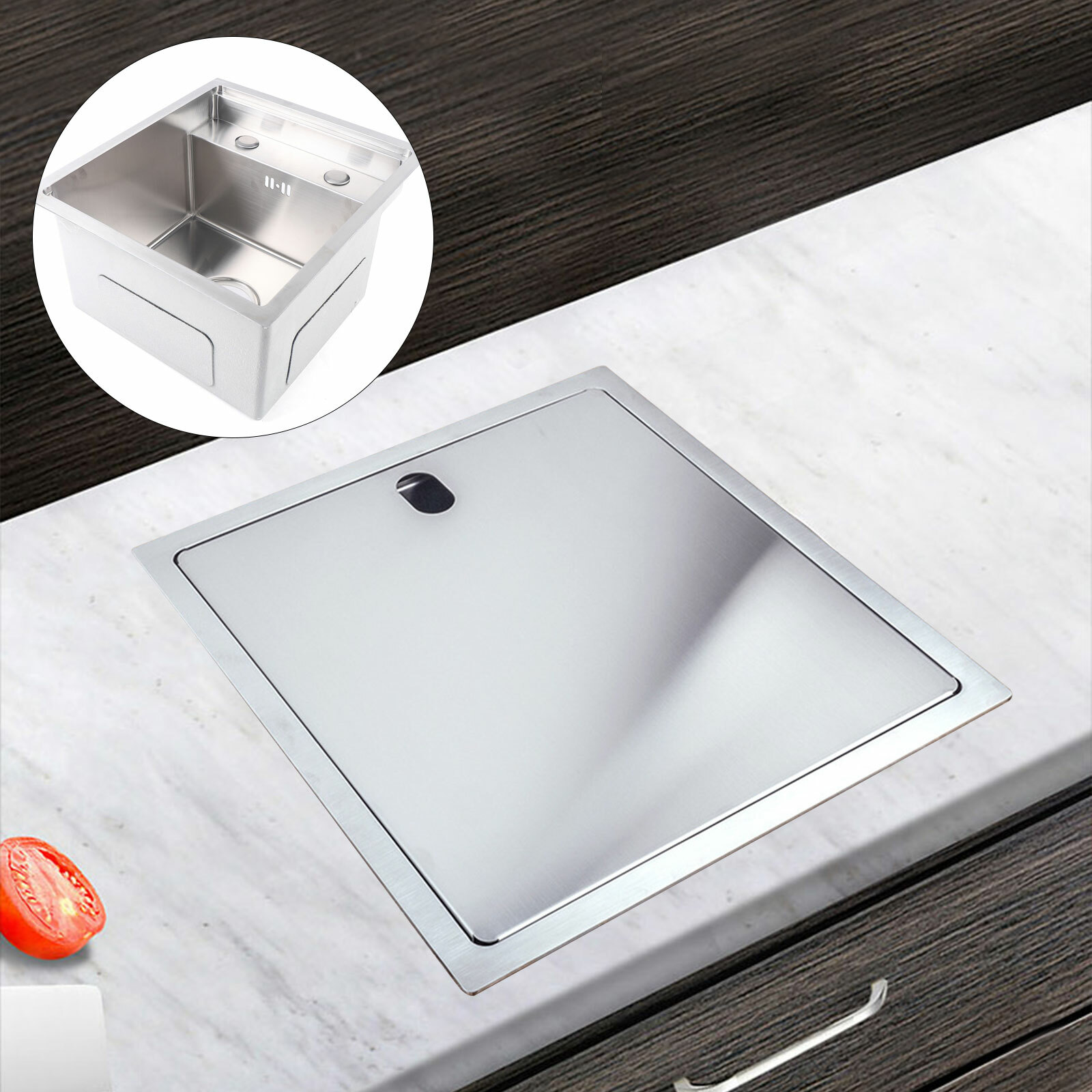 Hidden Bar Kitchen Sink Wear-resistant Indoor Outdoor w/ Faucet Stainless Steel Hidden Bar Kitchen Sink Wear-resistant Indoor Outdoor w/ Faucet Stainless Steel