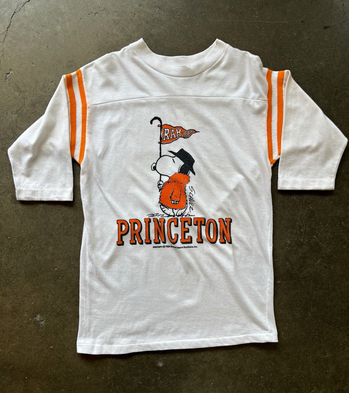 VINTAGE 70s Artex Snoopy Princeton Jersey Sz M VINTAGE 70s Artex Snoopy Princeton Jersey Sz M