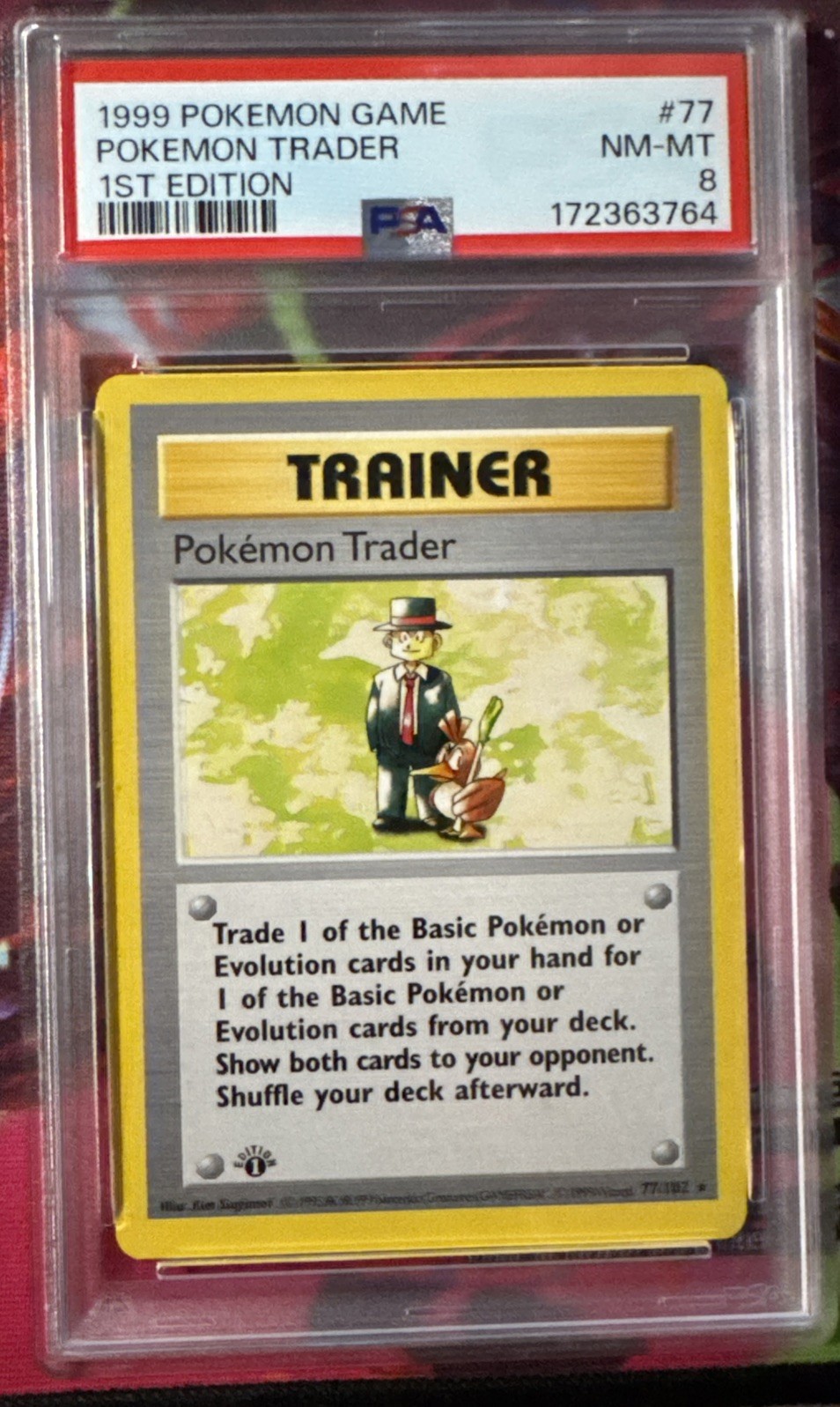 NEW CERT 1999 Base Set PSA 8 1st Edition Shadowless # 77/102 Pokemon Trader NEW CERT 1999 Base Set PSA 8 1st Edition Shadowless # 77/102 Pokemon Trader