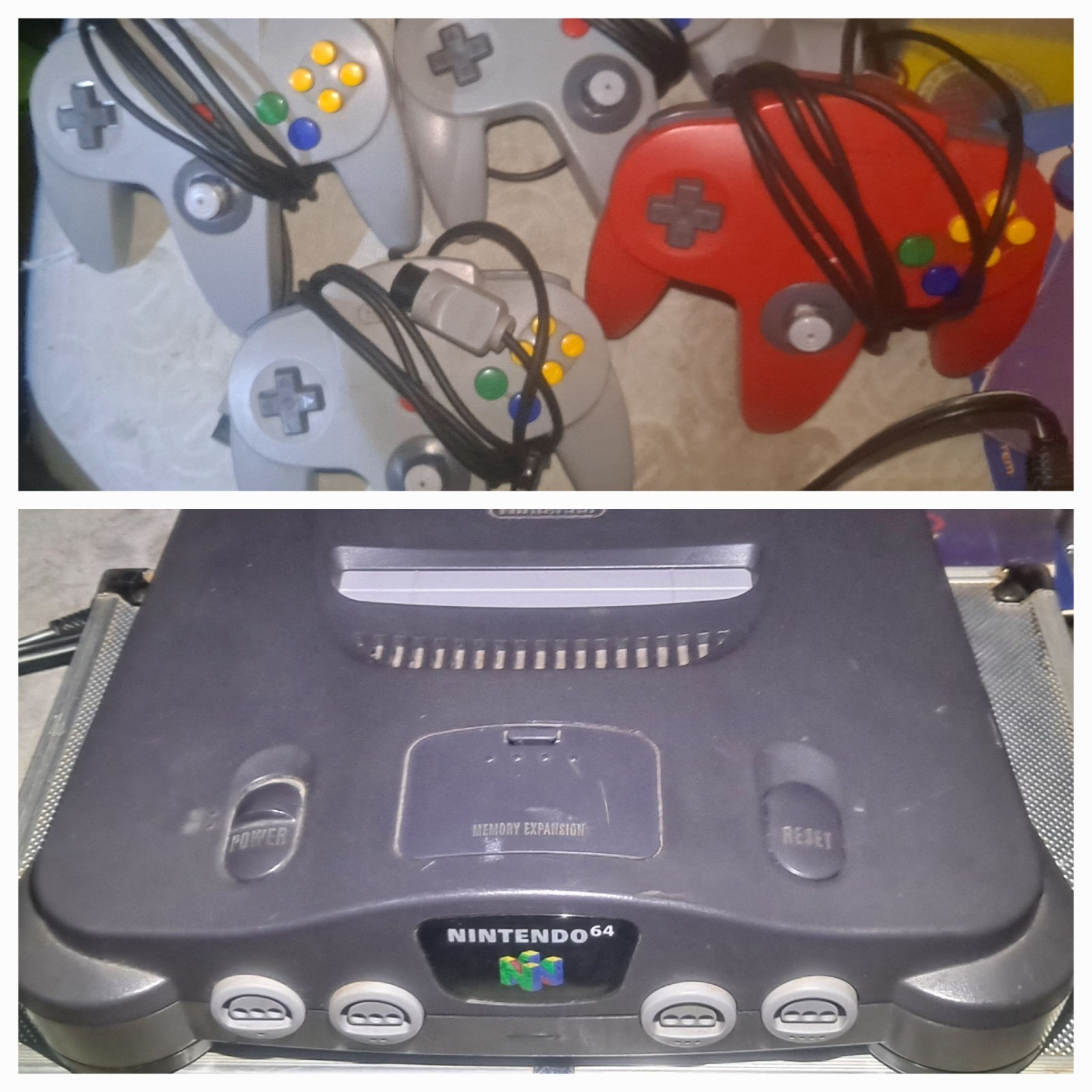 Vintage N64 Console (Does Not work) 4 Parts or resto ● w/4 Original Controllers Vintage N64 Console (Does Not work) 4 Parts or resto ● w/4 Original Controllers