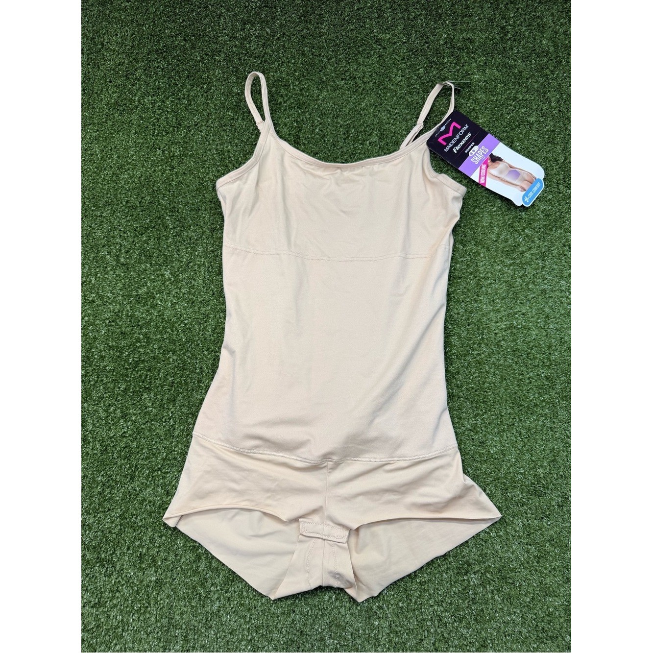 NWT Maidenform Flexees Romper Cool Comfort Shapewear Nude Beige XL NWT Maidenform Flexees Romper Cool Comfort Shapewear Nude Beige XL