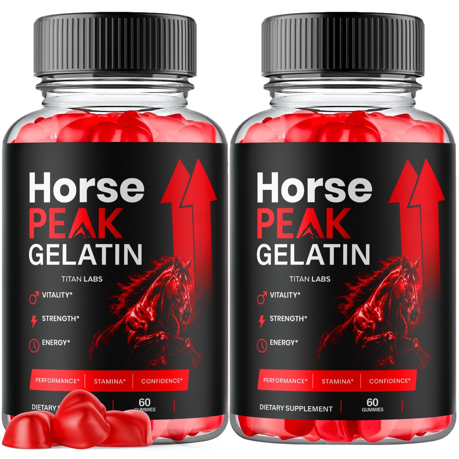 (2 Pack) Horse Peak Gelatin Advanced Male Health Support Supplement 120 Gummies (2 Pack) Horse Peak Gelatin Advanced Male Health Support Supplement 120 Gummies