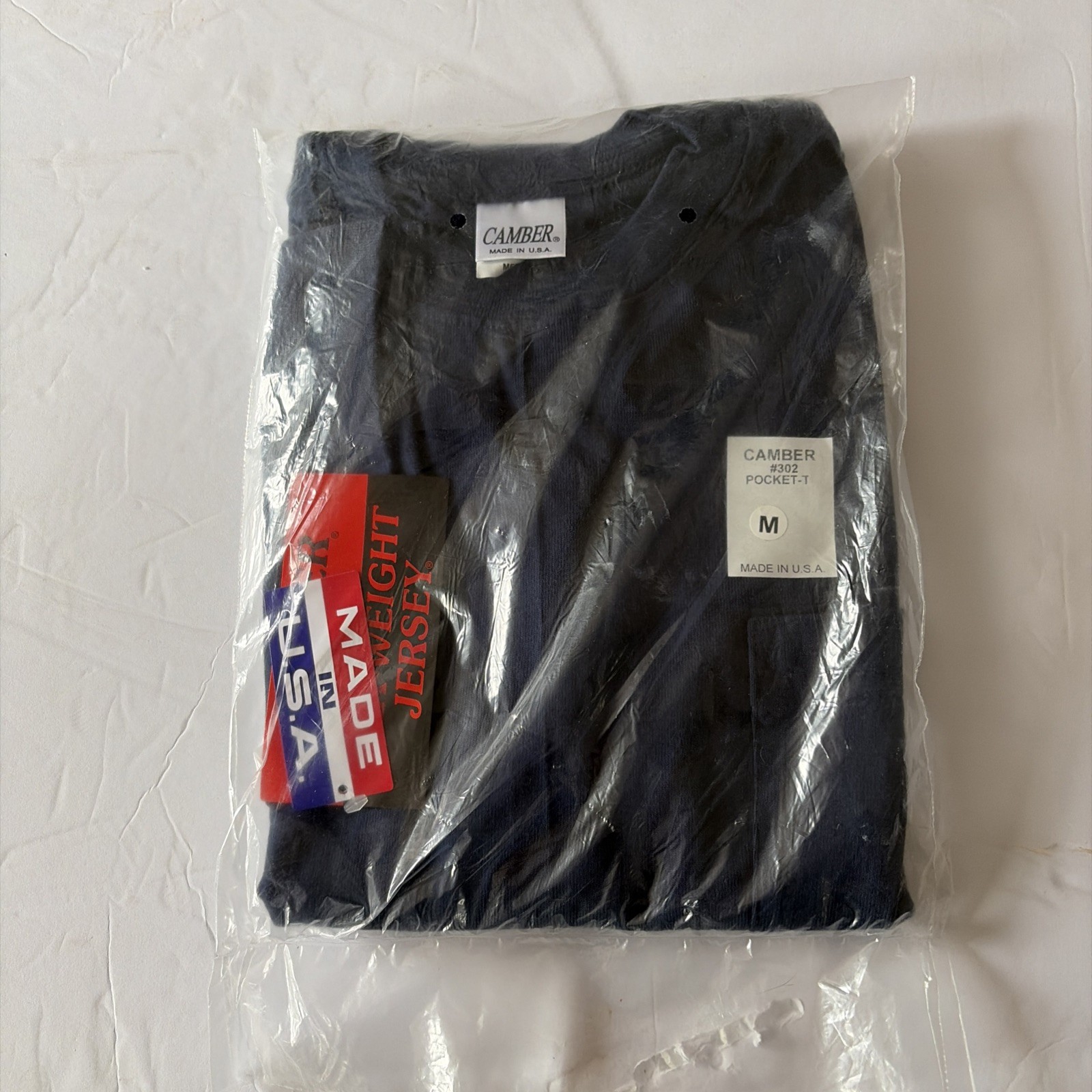 Camber Men’s Navy Pocket T-Shirt #302 Size Medium Blue 100% Cotton Made In USA Camber Men’s Navy Pocket T-Shirt #302 Size Medium Blue 100% Cotton Made In USA