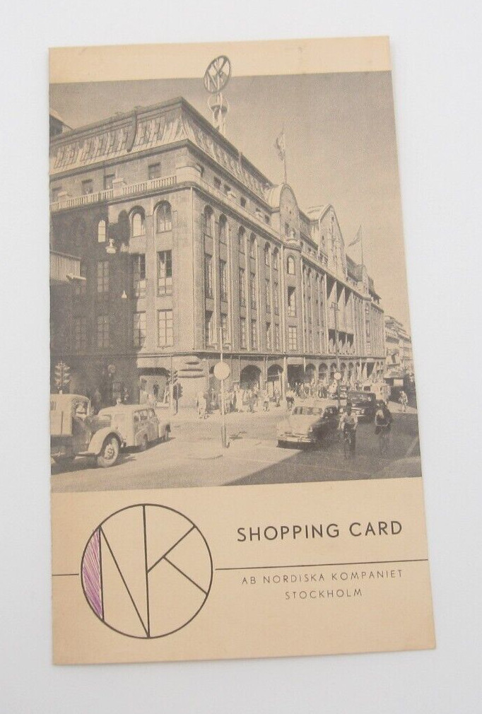 Vtg 1959 Shopping Card Stamps Stockholm Sweden Card Pamphlet (L8) Vtg 1959 Shopping Card Stamps Stockholm Sweden Card Pamphlet (L8)