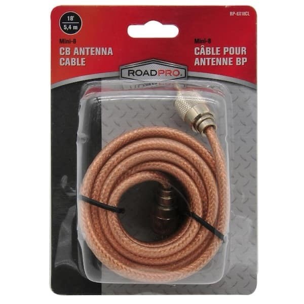 RoadPro RP-8X12CL CB Radio Antenna 12 Foot RG8X Coax Cable w/PL259 Ends - Clear RoadPro RP-8X12CL CB Radio Antenna 12 Foot RG8X Coax Cable w/PL259 Ends - Clear