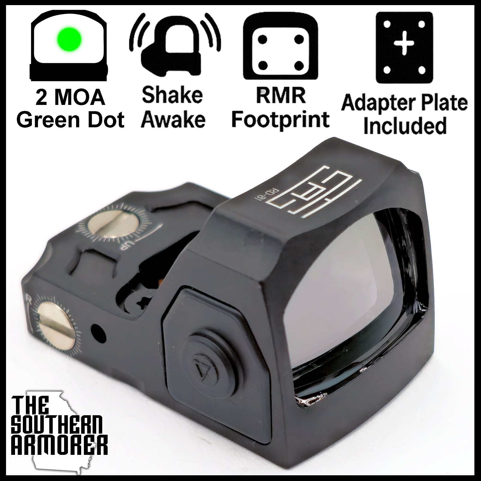 Green Dot Shake Awake Optic Sight + Adapter for CZ P-10 C F S Optic Ready