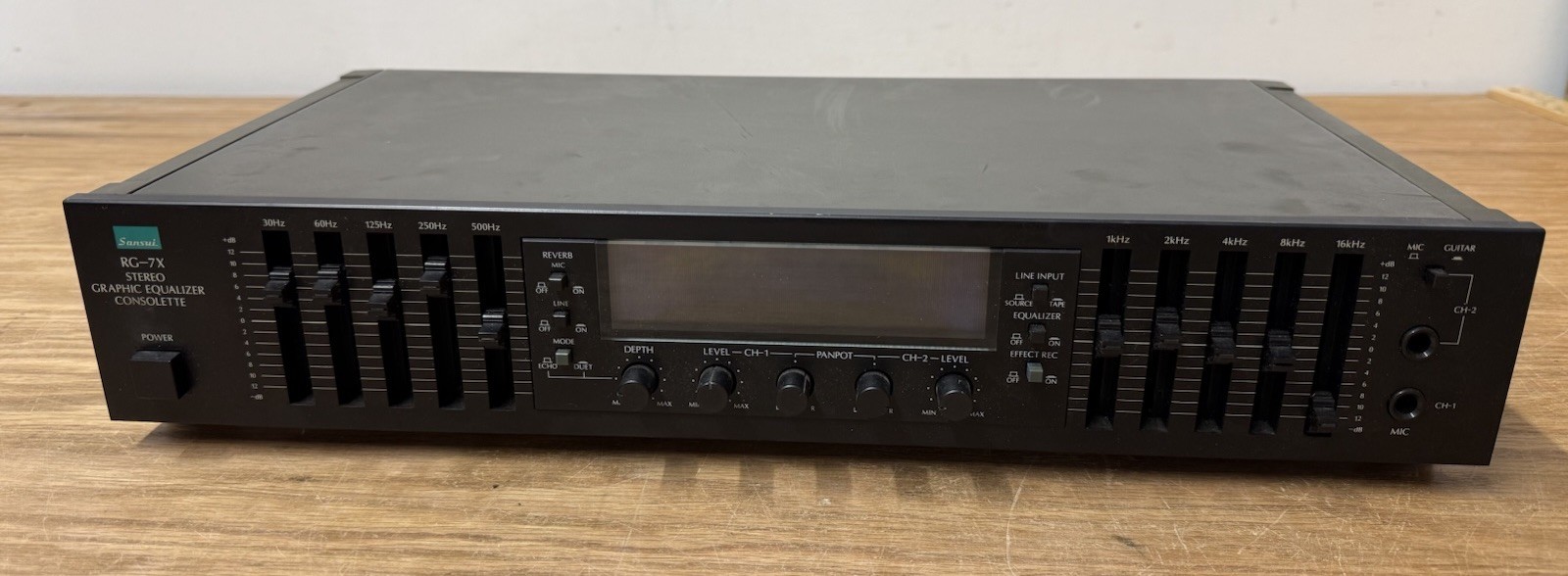 Sansui RG-7X Vintage Stereo Reverb/Echo Graphic Equalizer Power Tested Sansui RG-7X Vintage Stereo Reverb/Echo Graphic Equalizer Power Tested