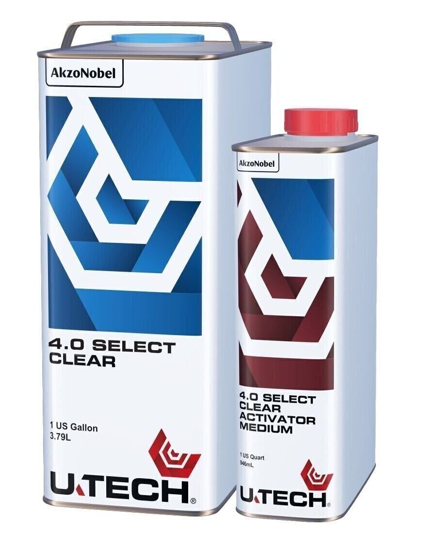 AkzoNobel U-TECH 4.0 Select UTECH Clear Coat 4:1 Mix 1.25 Gal. Kit Med Hardener