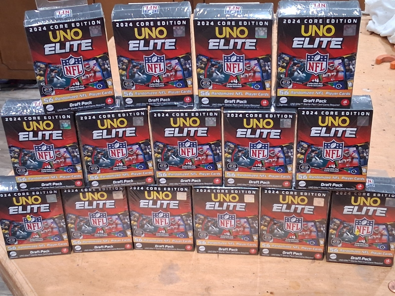 15 UNOPENED UNO ELITE 2024 Core Edition Draft Expansion Pack, 56 Randomized NFL 15 UNOPENED UNO ELITE 2024 Core Edition Draft Expansion Pack, 56 Randomized NFL