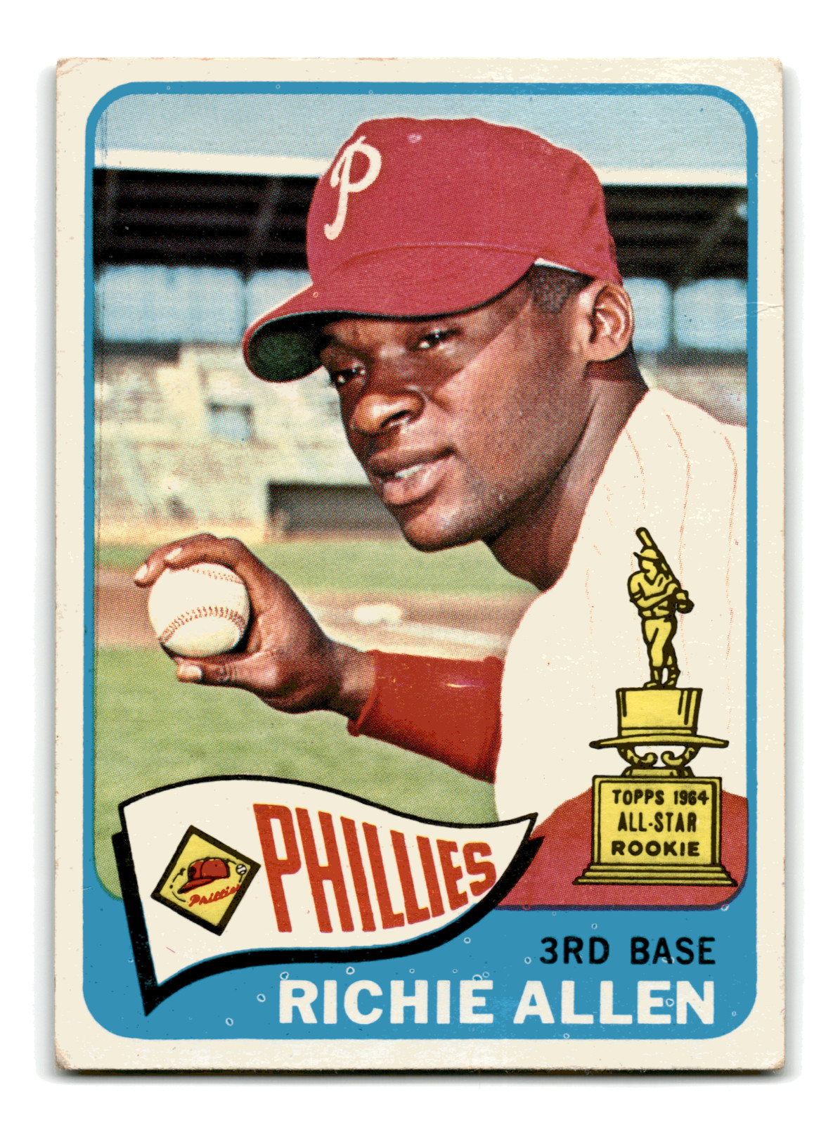 Rickie Dick Allen 1965 Topps #460 2nd Year All-Star Rookie Gold Wrinkle VG-EX Rickie Dick Allen 1965 Topps #460 2nd Year All-Star Rookie Gold Wrinkle VG-EX