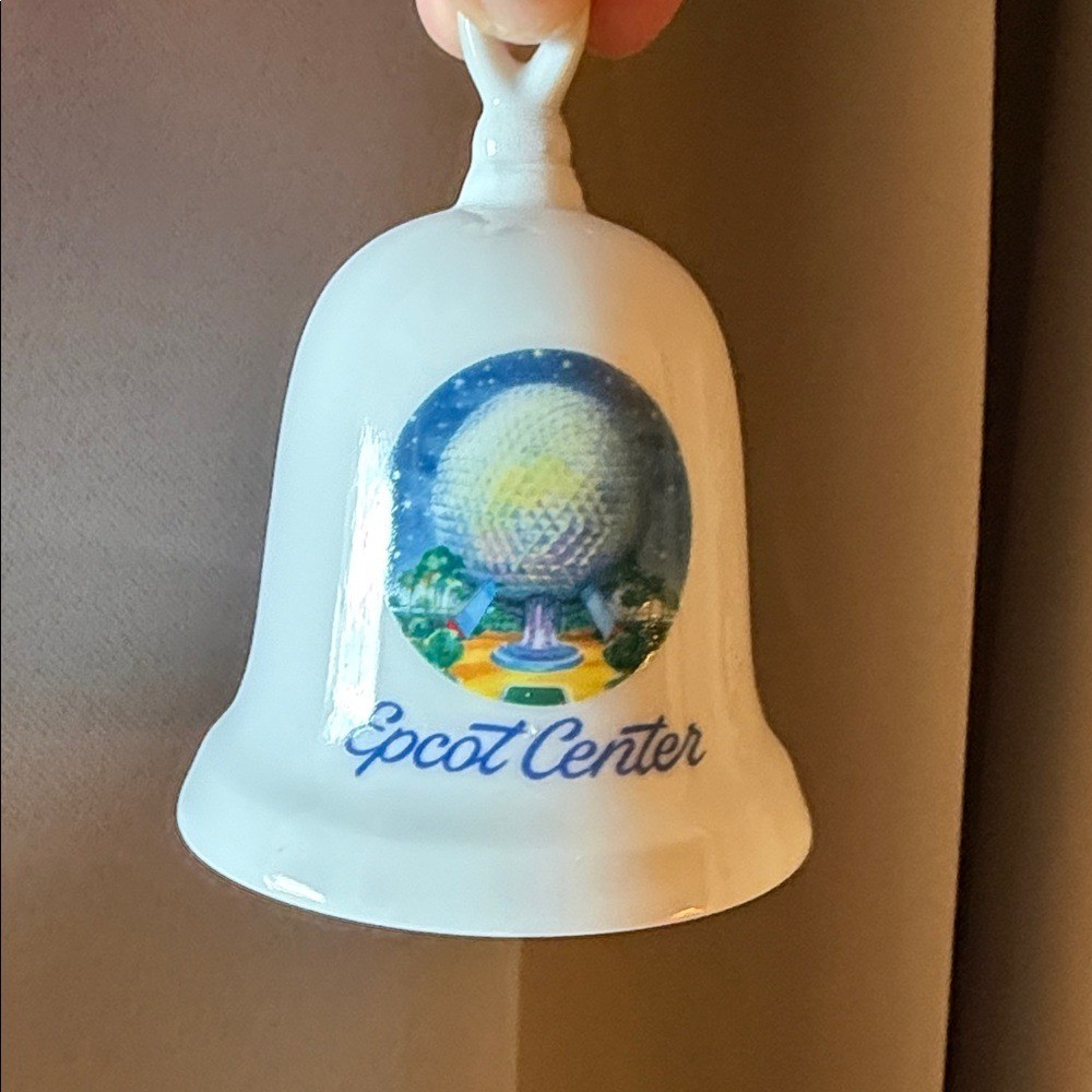 Disney Parks Vintage 1982 Epcot Center Ceramic Bell 1980s Souvenir Exclusive