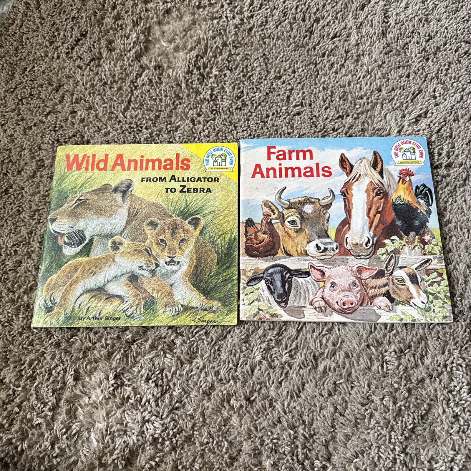 Vintage 1973 Wild Animals & 1978 Farm Animals Random House Book Lot Singer Helwe Vintage 1973 Wild Animals & 1978 Farm Animals Random House Book Lot Singer Helwe