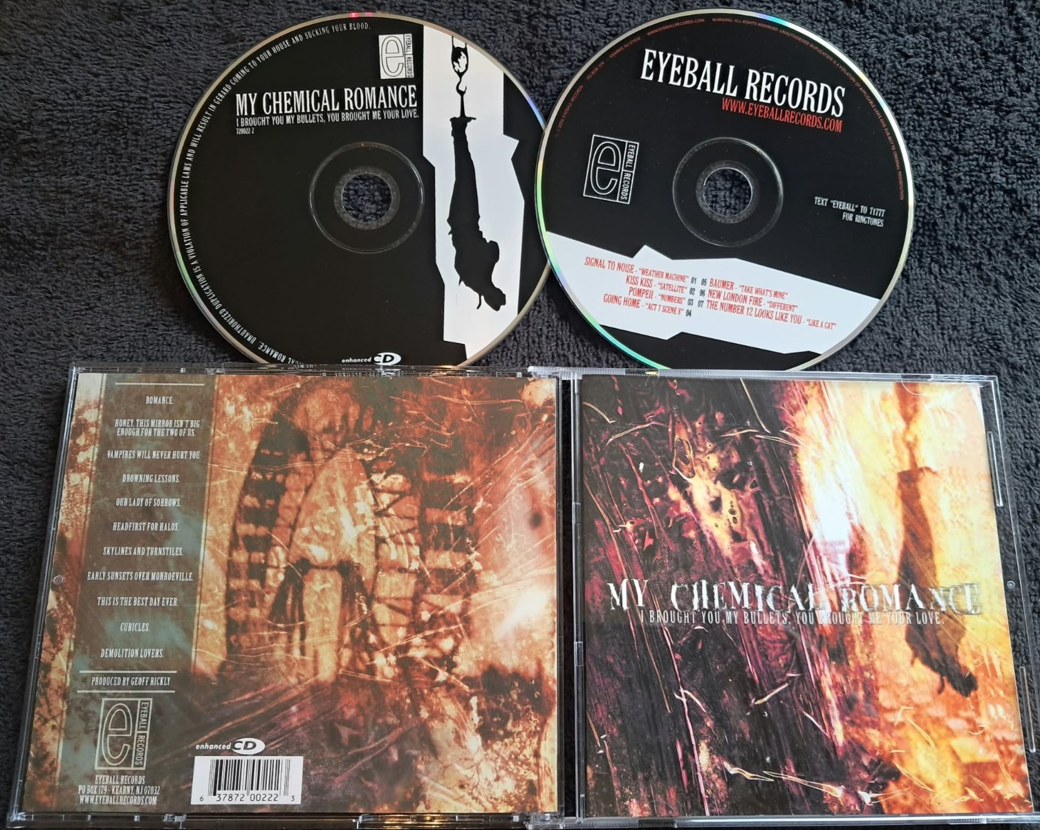 MY CHEMICAL ROMANCE I Brought You My bullets me your love USA press 2 cd set