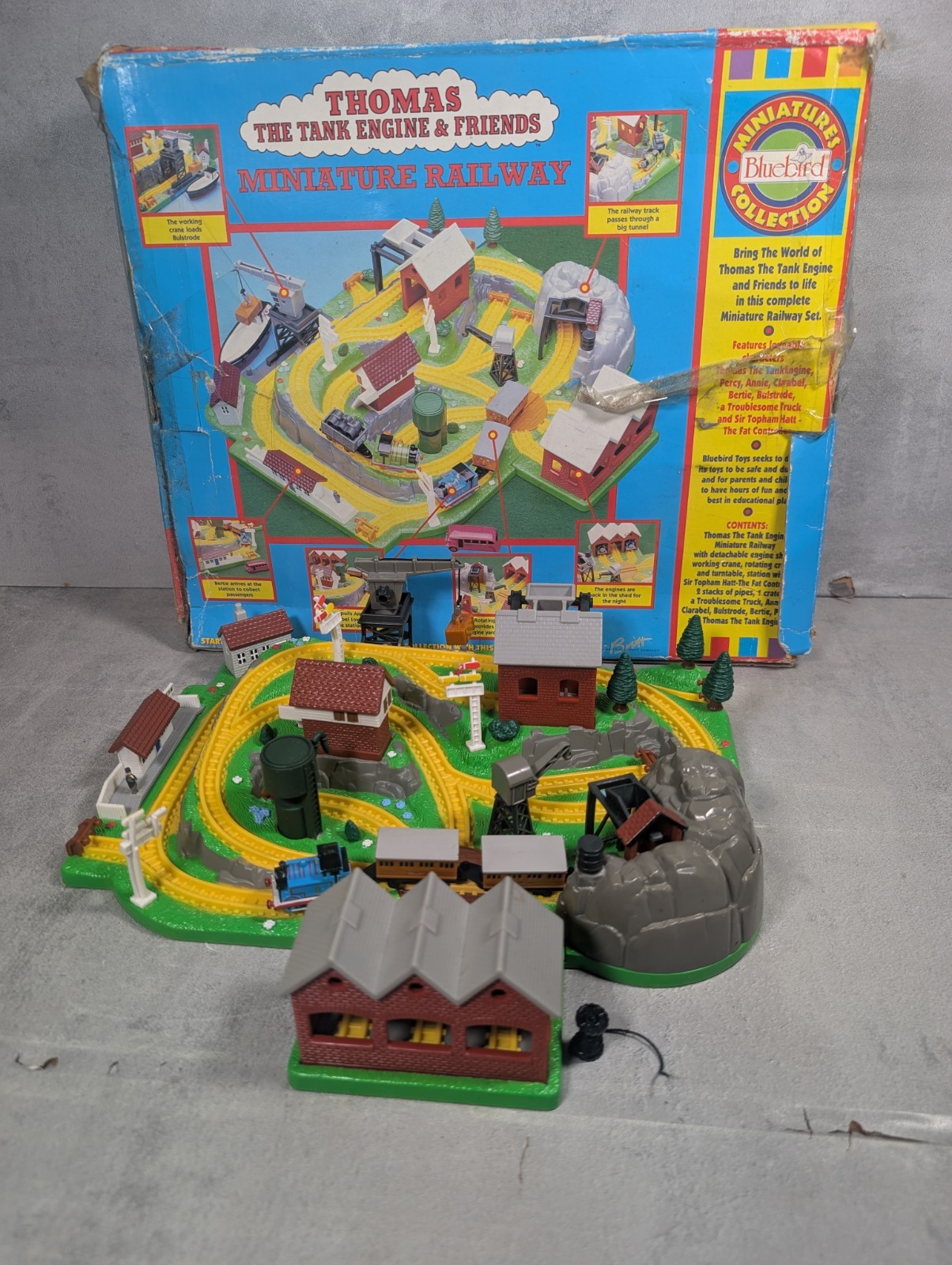 Vintage Bluebird Thomas The Tank Engine Miniature Railway Set With Trains boxed Vintage Bluebird Thomas The Tank Engine Miniature Railway Set With Trains boxed