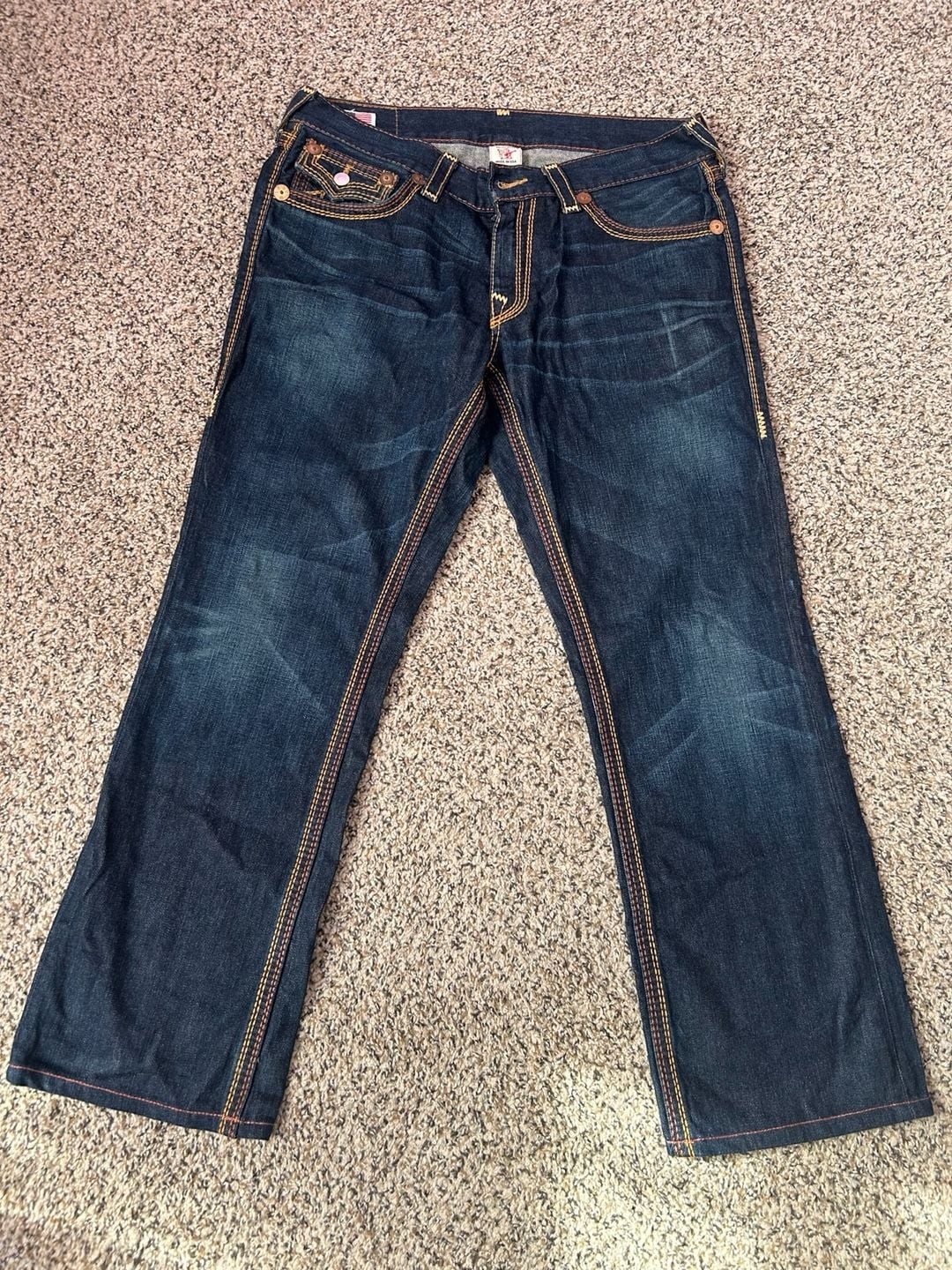 True Religion Ricky Super T Jeans Size 34 Dark Wash True Religion Ricky Super T Jeans Size 34 Dark Wash