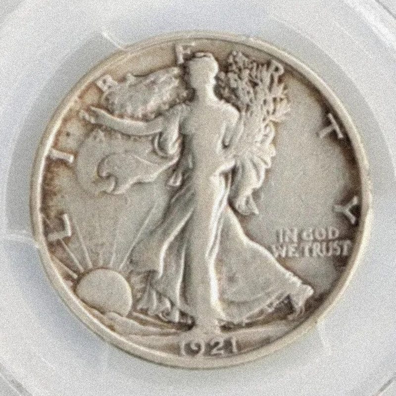 1921-D Walking Liberty Half Dol. As shown in the figure - Very Fine Condition 1921-D Walking Liberty Half Dol. As shown in the figure - Very Fine Condition