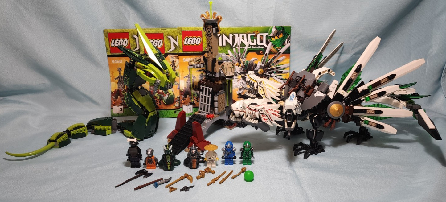 LEGO NINJAGO 9450 Epic Dragon Battle complete with Minifigures & Instructions