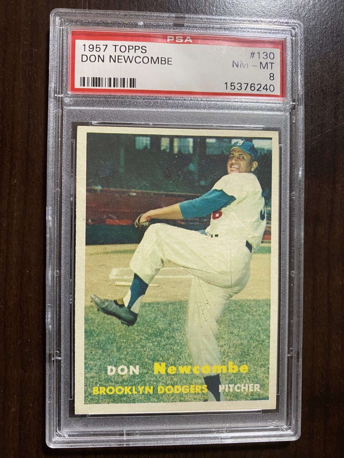 1957 Topps #130 Don Newcombe PSA 8 1957 Topps #130 Don Newcombe PSA 8