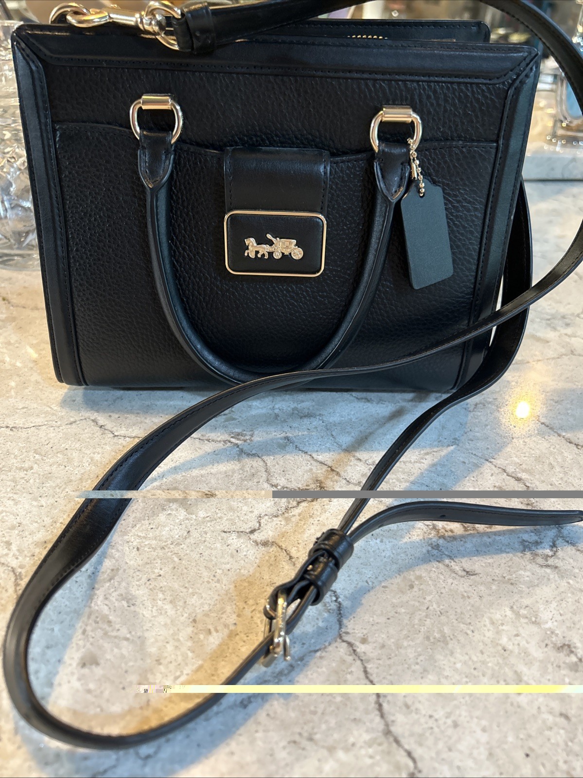 COACH Grace Black Cross Body Carryall Handbag COACH Grace Black Cross Body Carryall Handbag