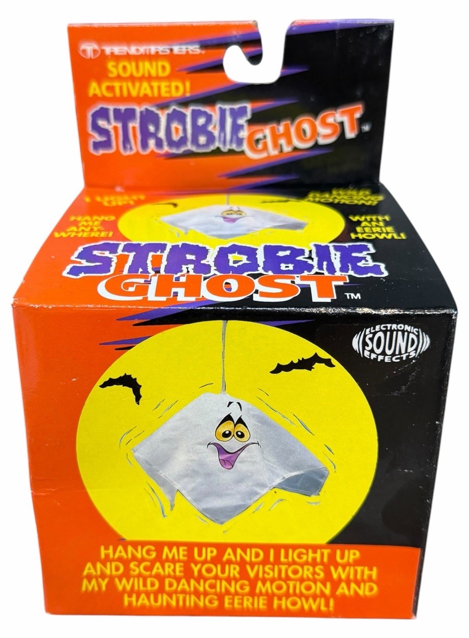 NOS Vintage 1990s Trendmasters Halloween Strobie Ghost Sound Activated Light NEW
