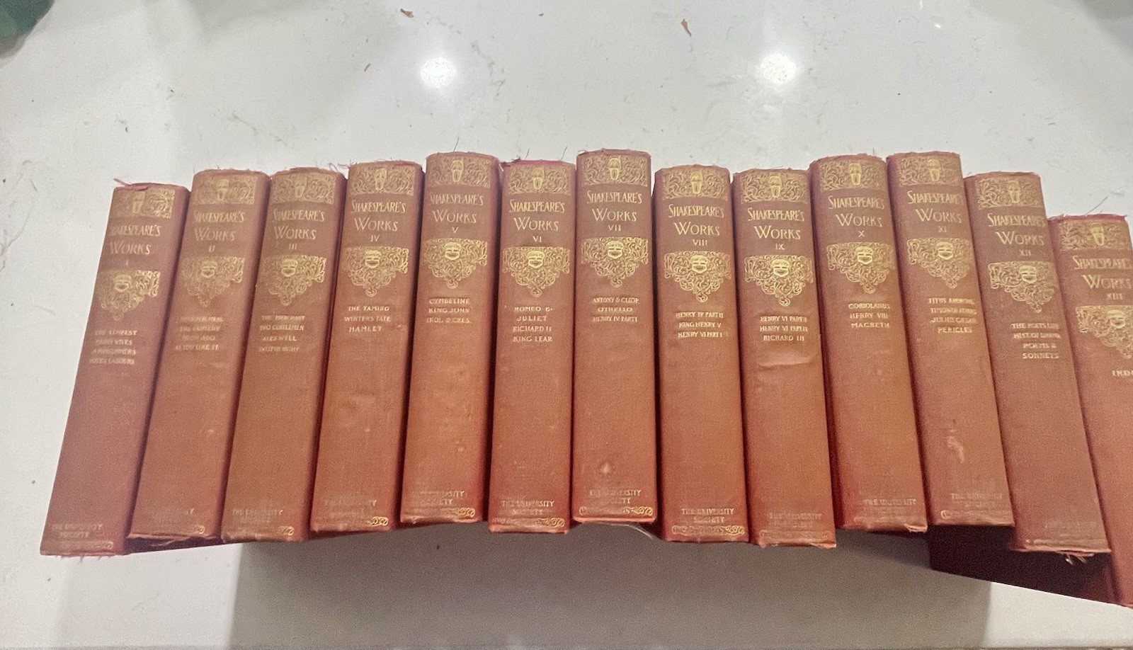 The Works Of Shakespeare 13 Volume Set. The University Society 1901. The Works Of Shakespeare 13 Volume Set. The University Society 1901.