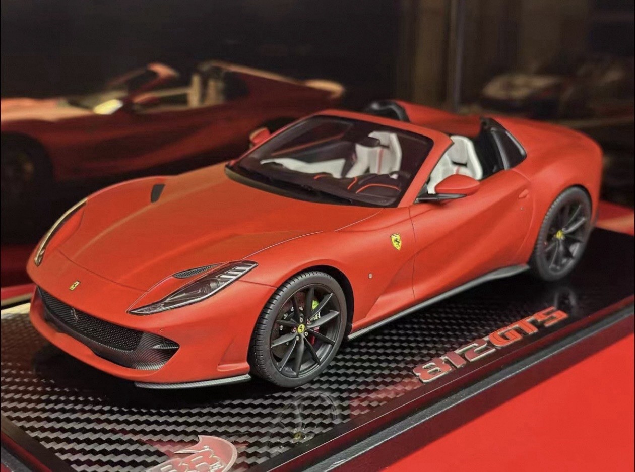 BBR Models 1:18 Ferrari 812 GTS in Matt Red / Carbon Base (Limit 10)