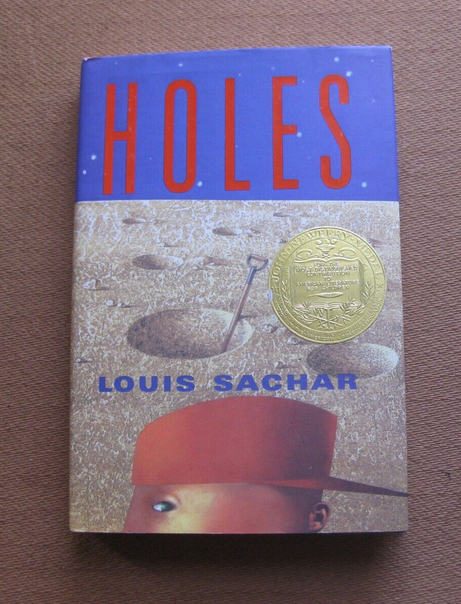SIGNED - HOLES by Louis Sachar - 1st  HCDJ 1998 - FINE - Newbery Medal