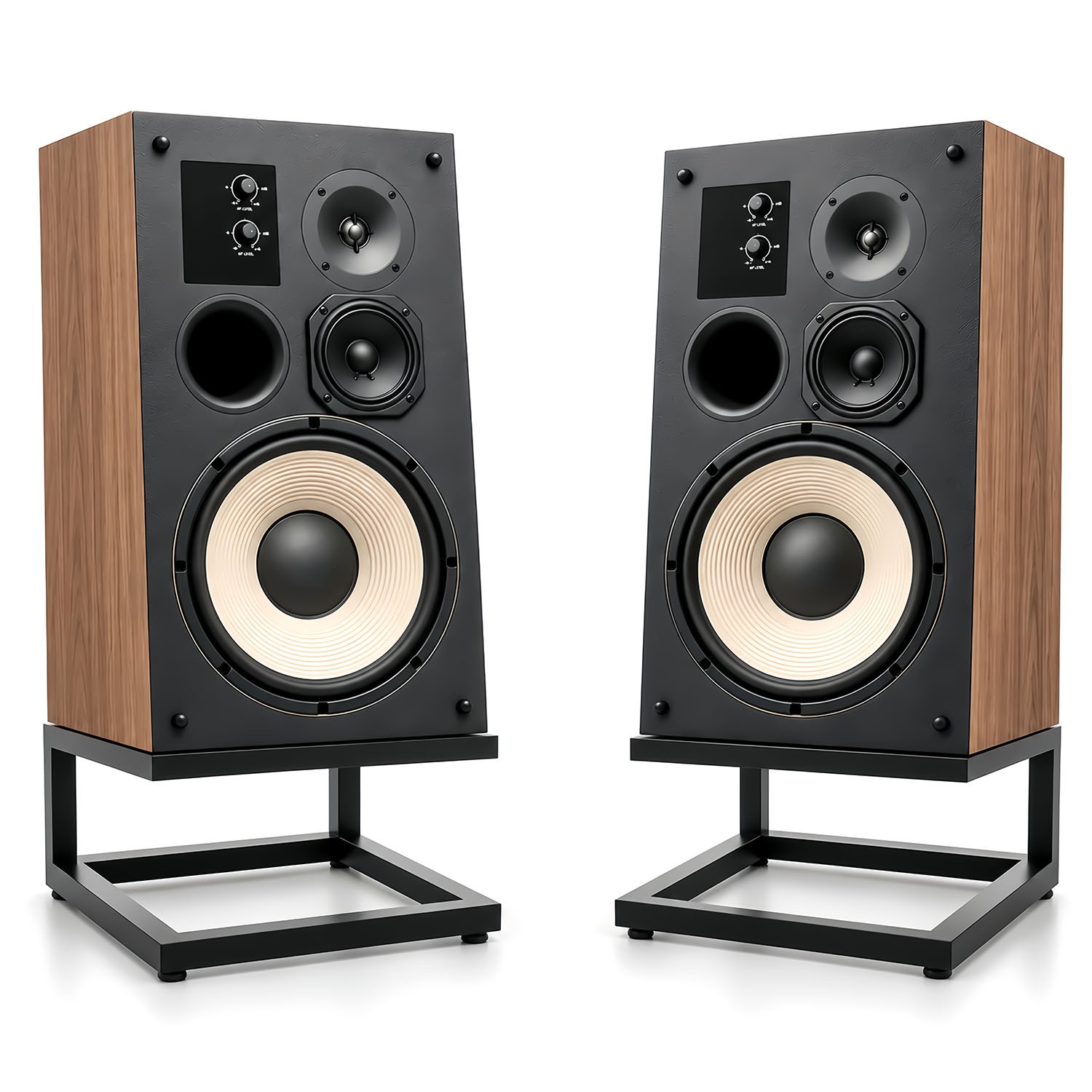 2-Pcs Handmade Steel Speaker Stands for JBL L100, Vintage & Studio Monitors 2-Pcs Handmade Steel Speaker Stands for JBL L100, Vintage & Studio Monitors