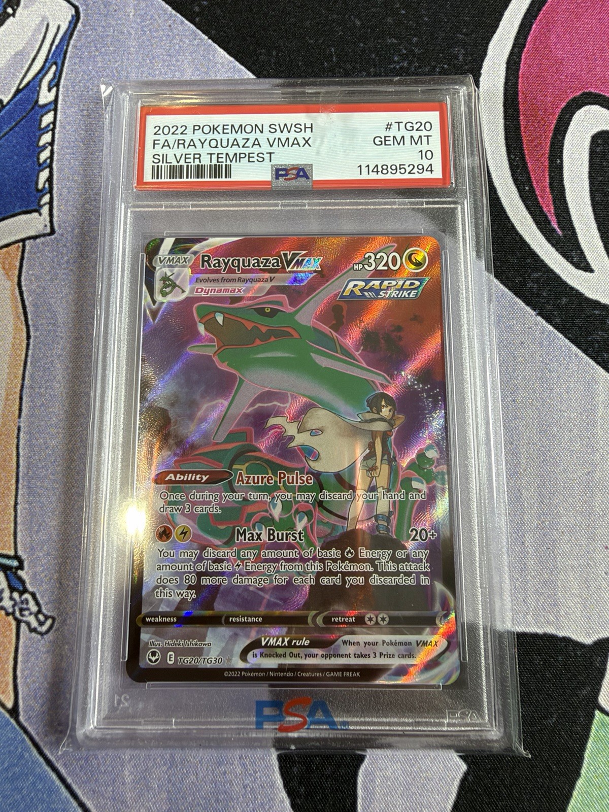 2022 POKEMON SWORD & SHIELD SILVER TEMPEST RAYQUAZA TG20 VMAX PSA 10 2022 POKEMON SWORD & SHIELD SILVER TEMPEST RAYQUAZA TG20 VMAX PSA 10