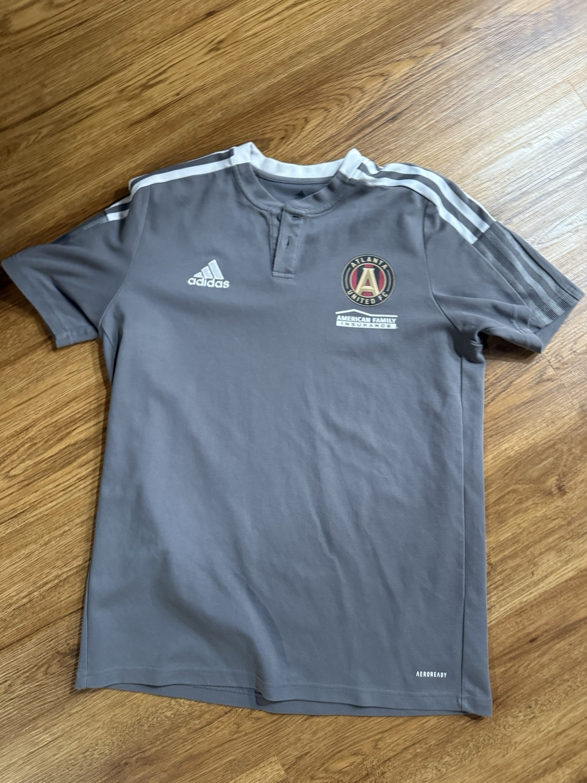 adidas Atlanta United FC Jersey Shirt Primegreen Size M Grey