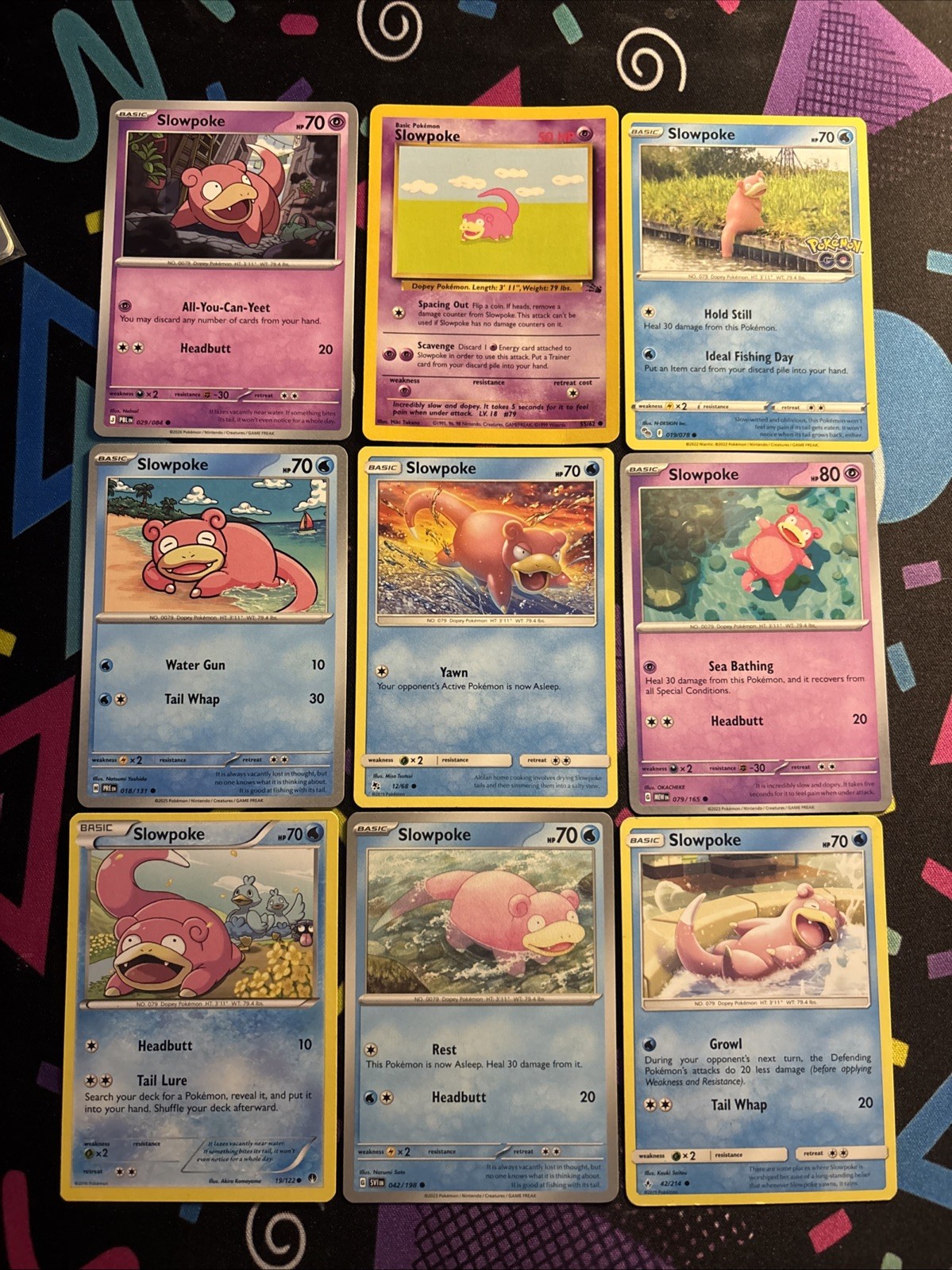 Pokemon Slowpoke 9 Card Collection - Non-holo Pokemon Slowpoke 9 Card Collection - Non-holo